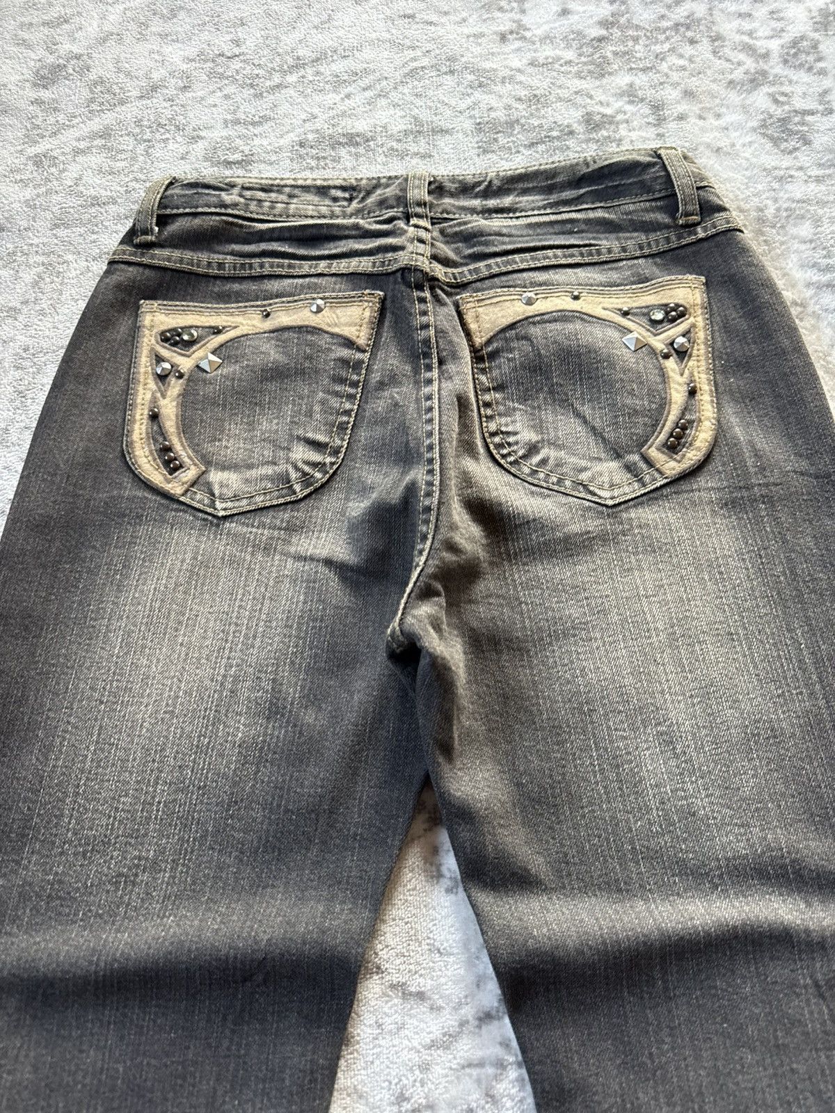 GOSTAR DE FUGA Gostar De Fuga Style Studded Embellished Flared Jeans Size US 27 - 5 Thumbnail