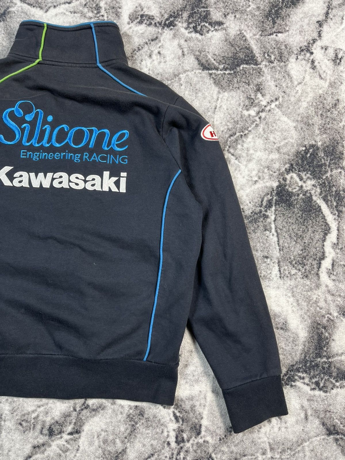 Vintage Vintage Kawasaki Racing Full Zip Jacket Size US L / EU 52-54 / 3 - 13 Thumbnail