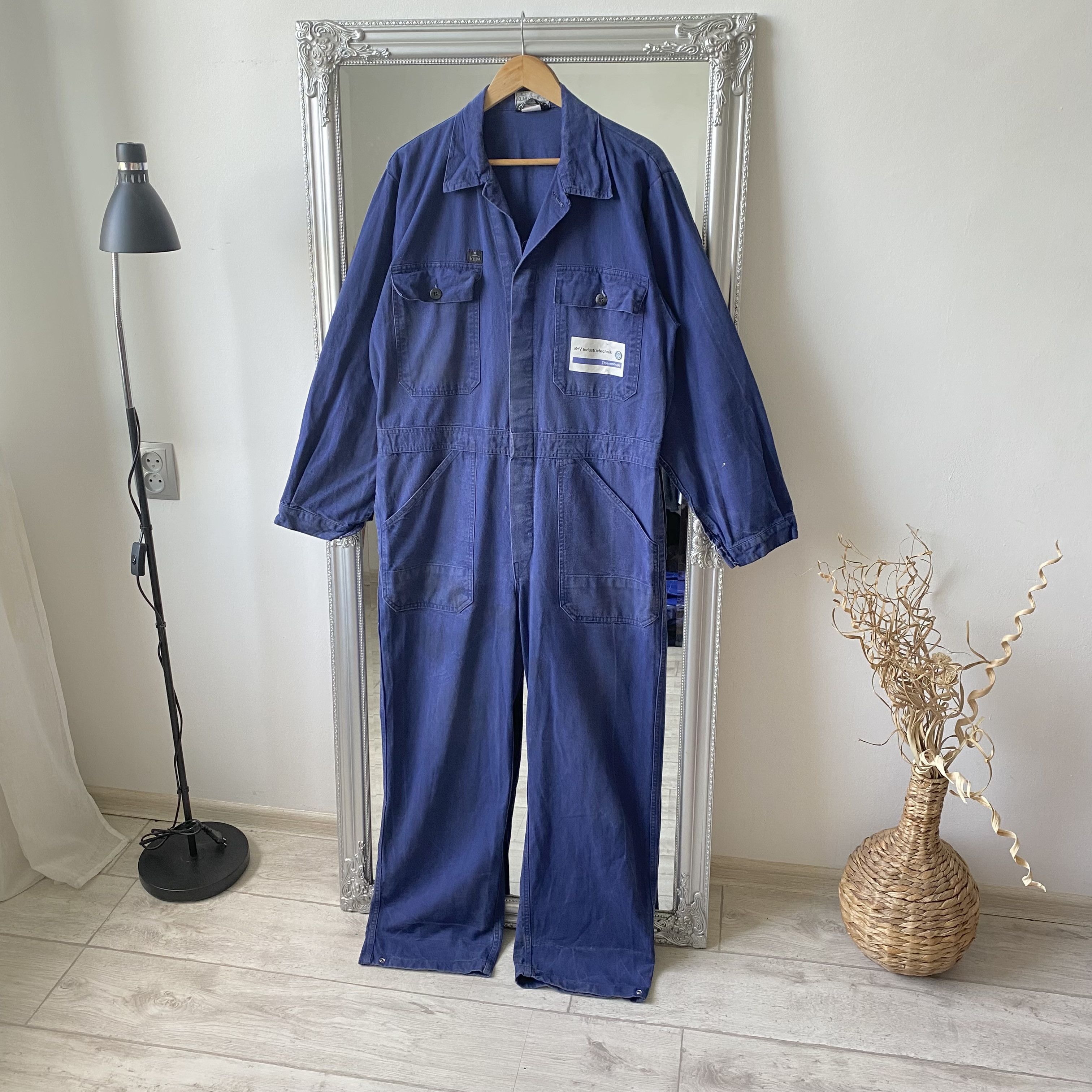 Le Laboureur ⚙️ Vintage 90s Faded French Coverall Sanfor worker jumpsuit Size US 32 / EU 48 - 1 Thumbnail