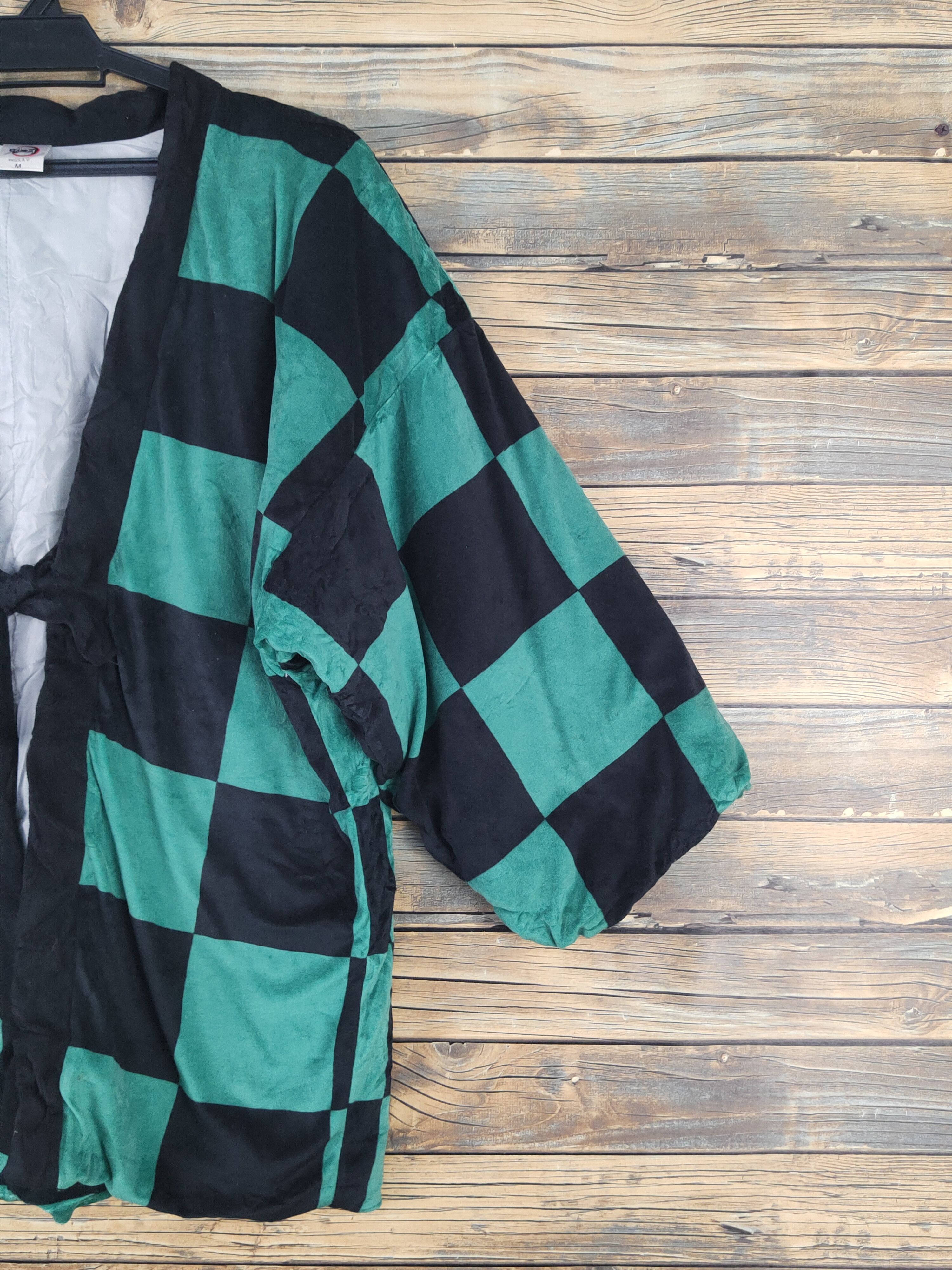 Japanese Brand × Vintage Japanese Brand Green Black Kimono Cardigan Size US M / EU 48-50 / 2 - 5 Thumbnail