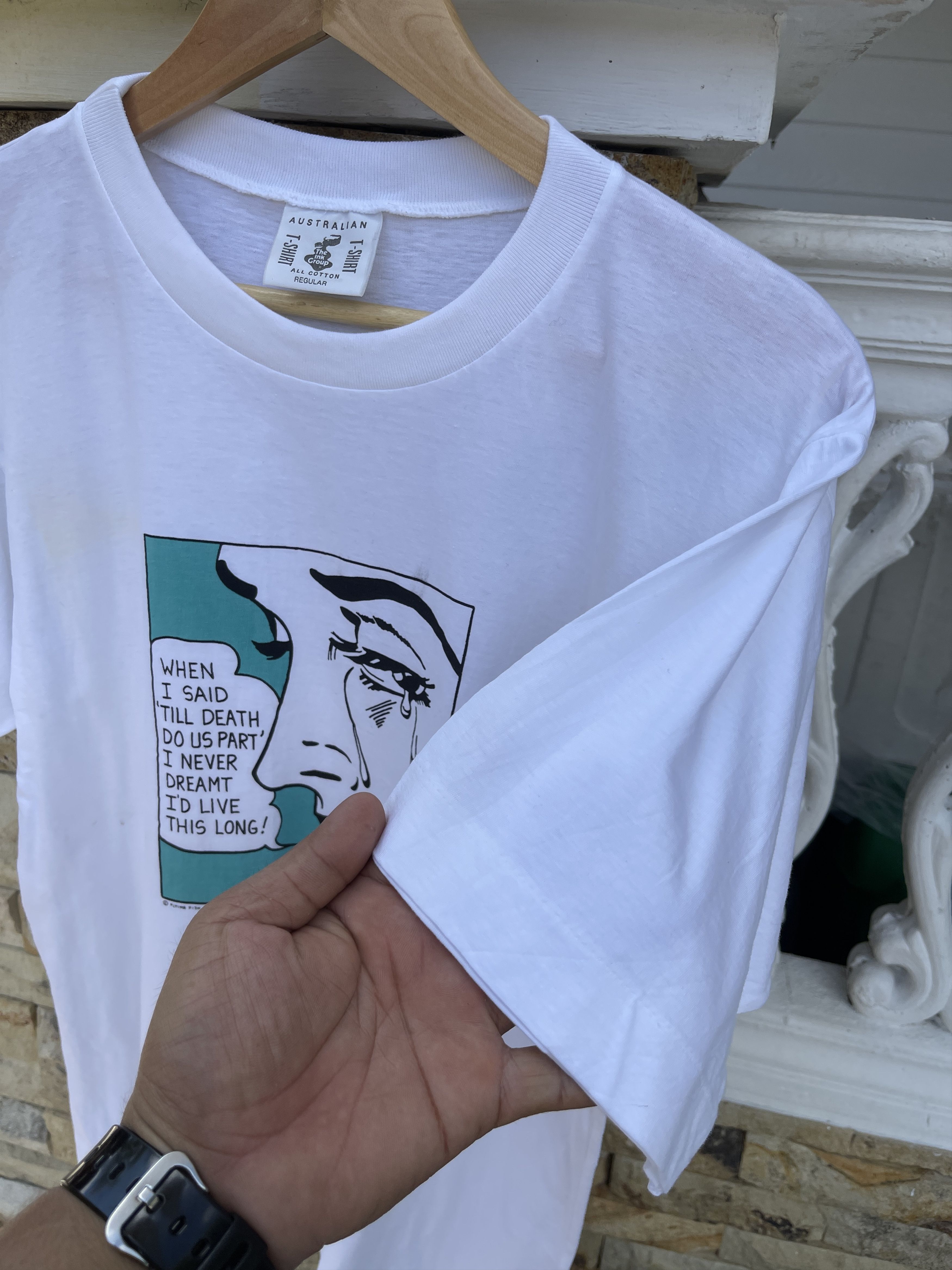 Art Comes First LastDrop🔥Rare🔥Vtg80s Roy Lichtenstein Flying Fish Pop Art Te Size US M / EU 48-50 / 2 - 7 Thumbnail