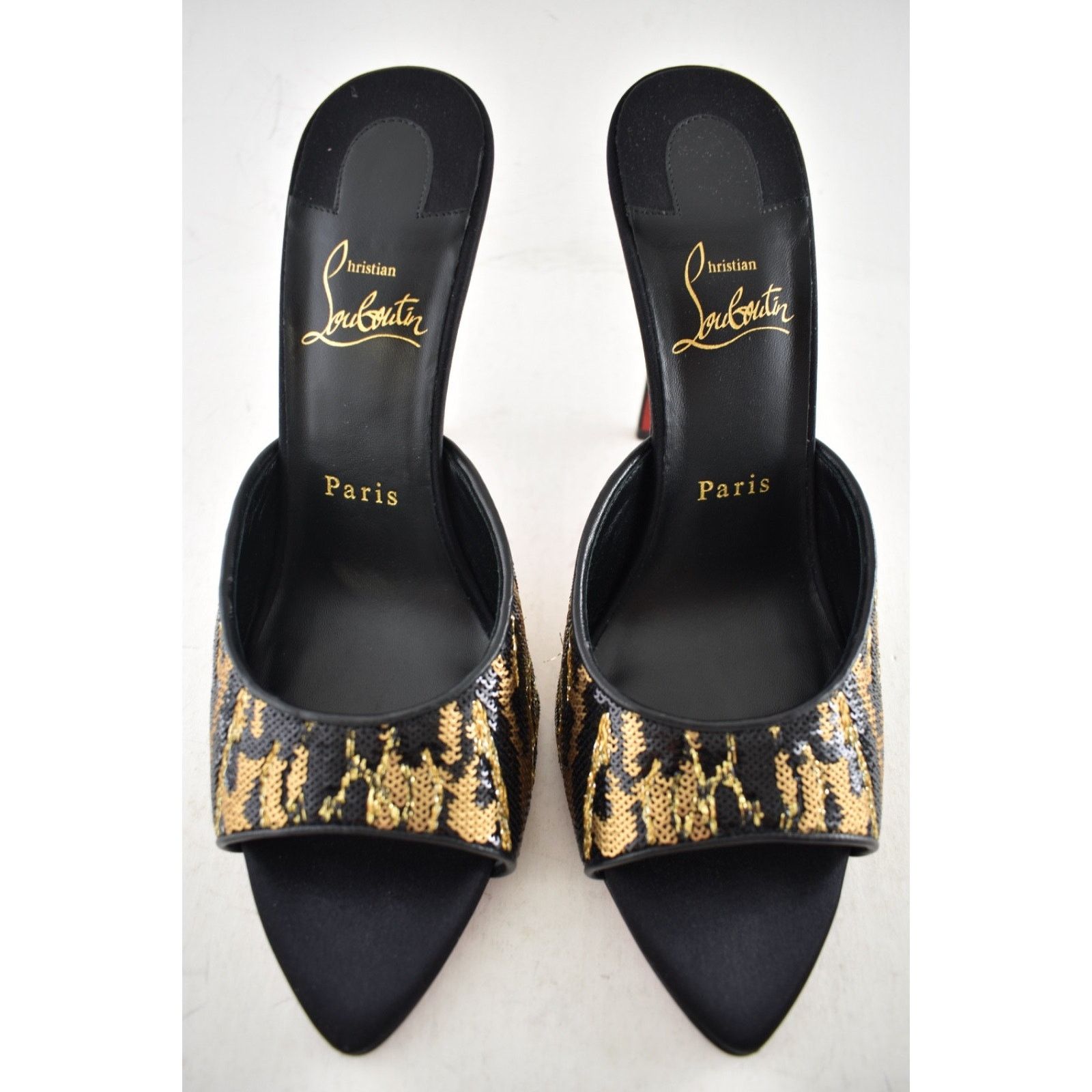 Christian Louboutin Christian Louboutin Miss Z Mule Ocelot Black Heel Pump 38 Size US 7 / IT 37 - 10 Thumbnail