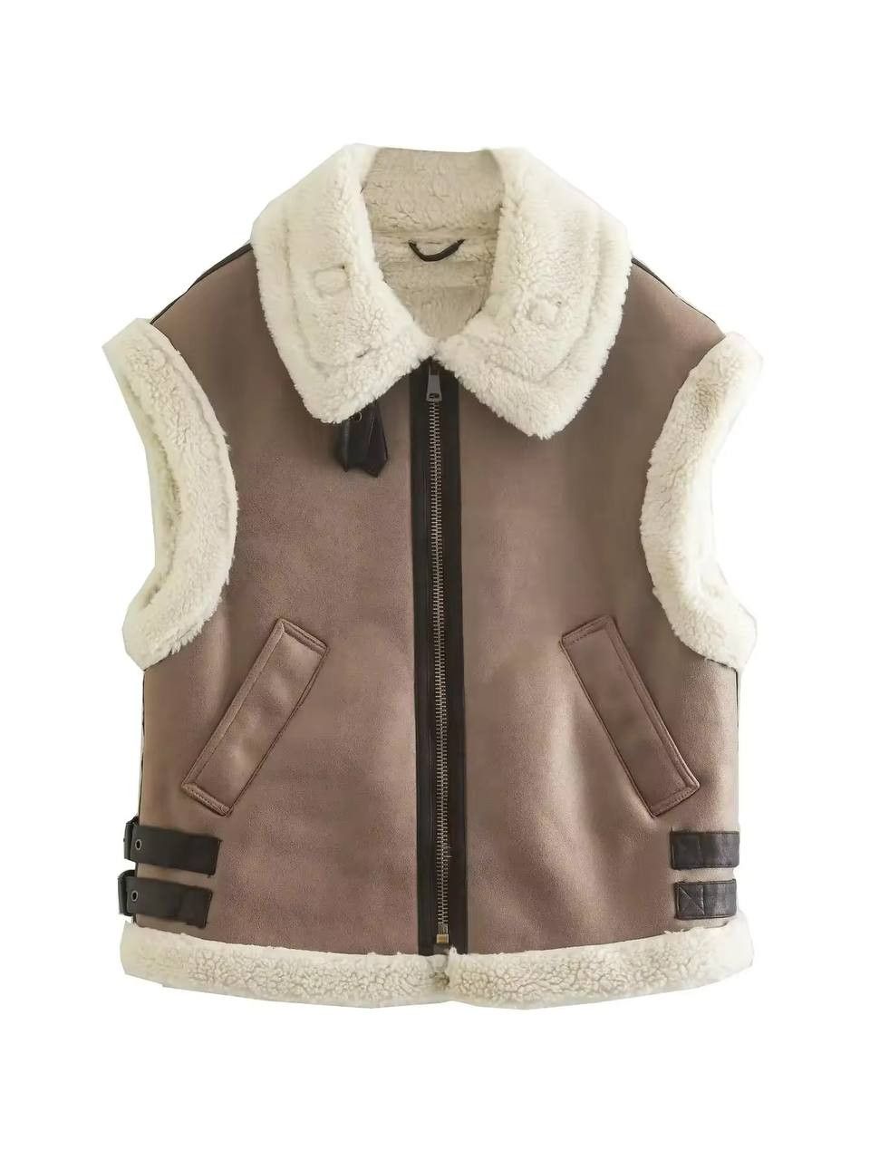 Japanese Brand × Vintage Leather fur sleeveless gilet. Size M / US 6-8 / IT 42-44 - 1 Thumbnail