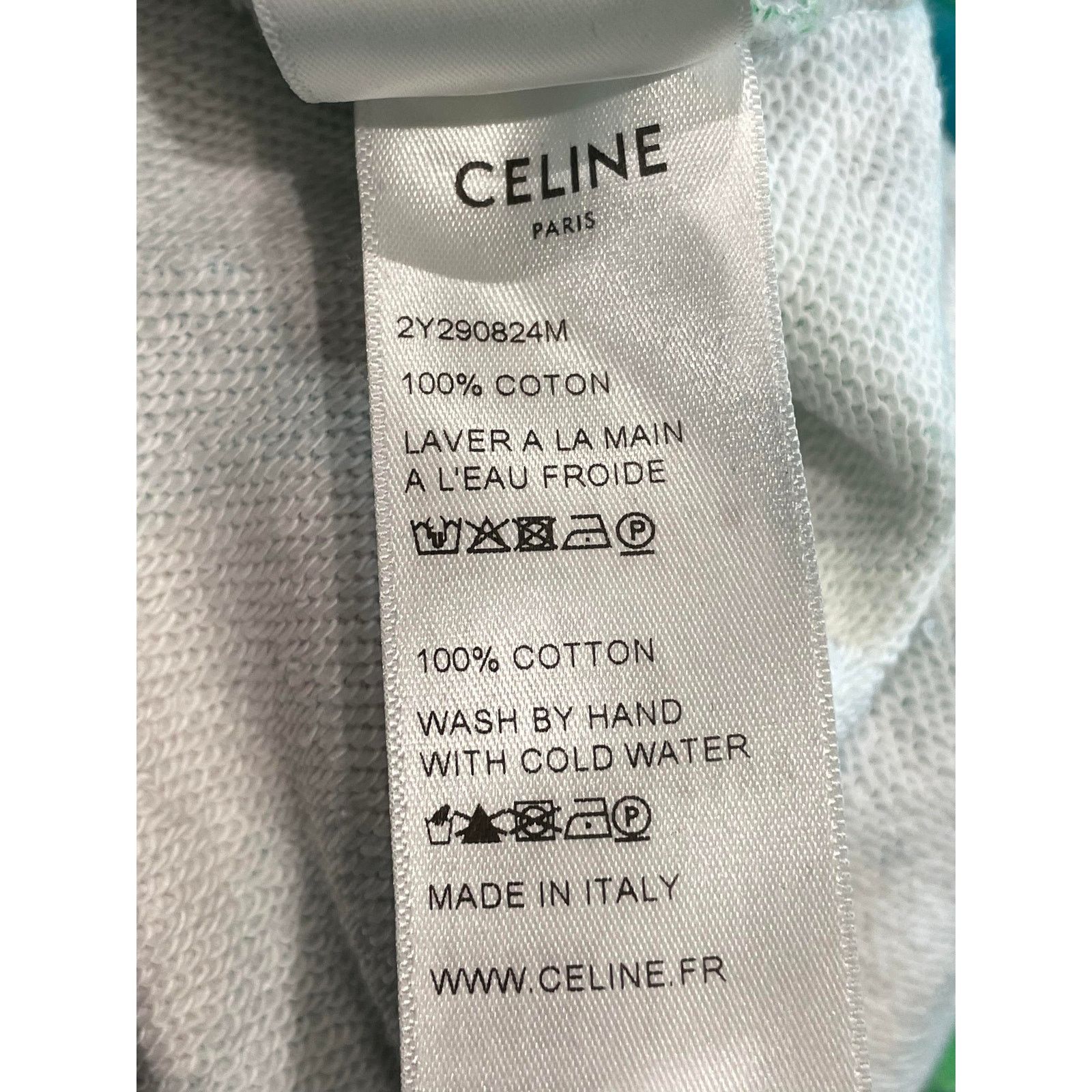 Celine Celine Tropical Hoodie Blue Size L / US 10 / IT 46 - 6 Thumbnail
