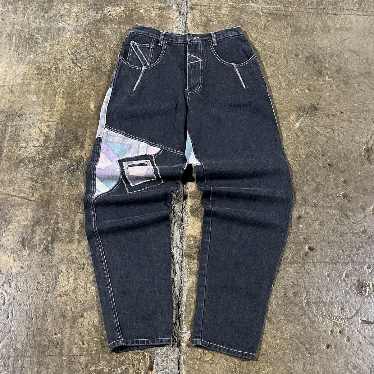 Cross Colours × Southpole × Vintage Crazy Vintage 90s Zip Code Jeans Skater Hip-Hop Style Unique Size US 32 / EU 48 - 2 Thumbnail