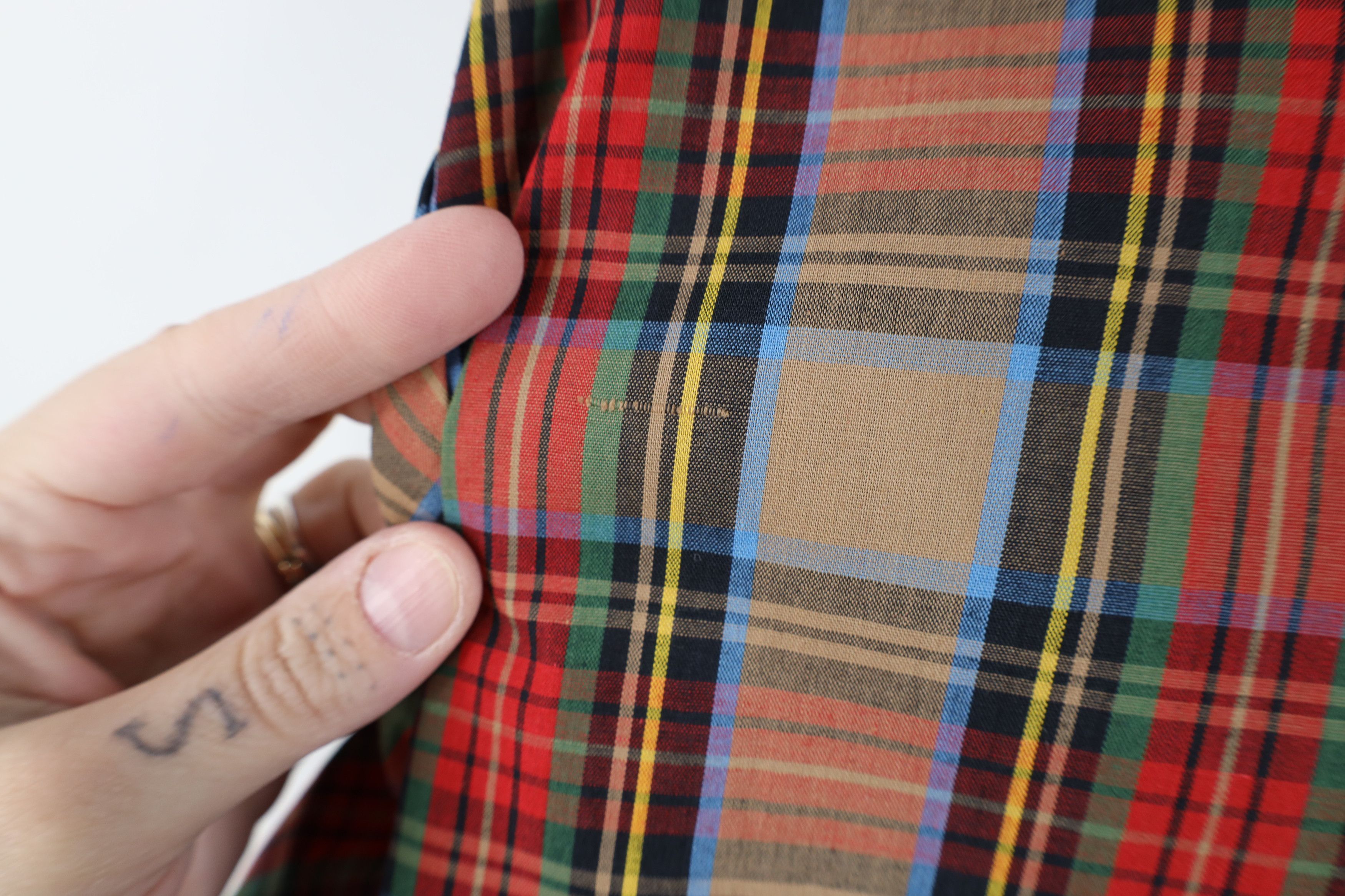 Vintage Deadstock Vintage 70s Streetwear Plaid Collared Button Shirt Size US L / EU 52-54 / 3 - 10 Thumbnail