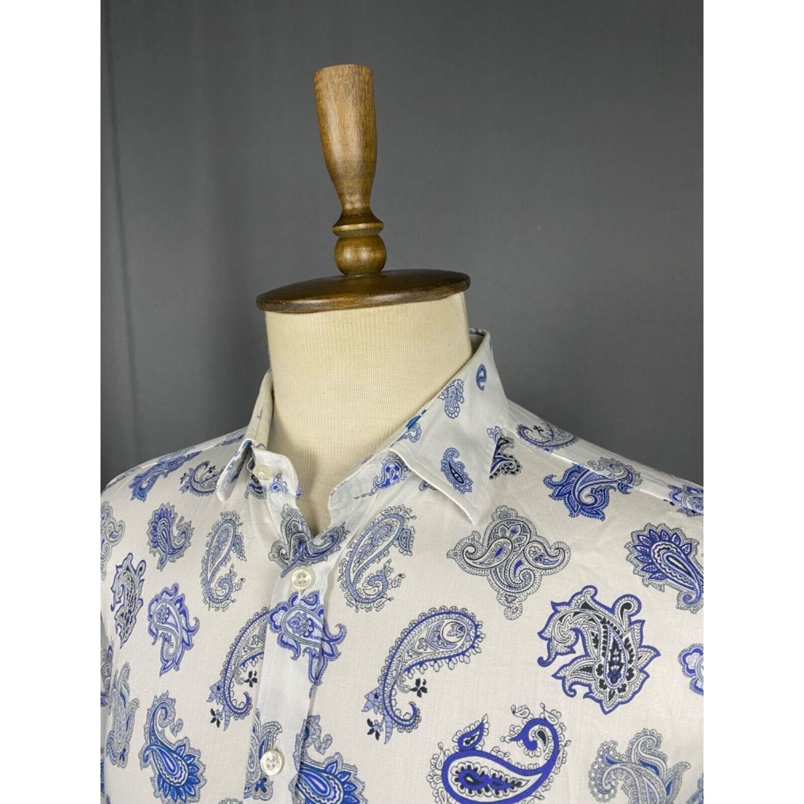 Etro Etro Paisley Men's White Blue Longsleeve Shirt Size 43 Size US L / EU 52-54 / 3 - 4 Thumbnail