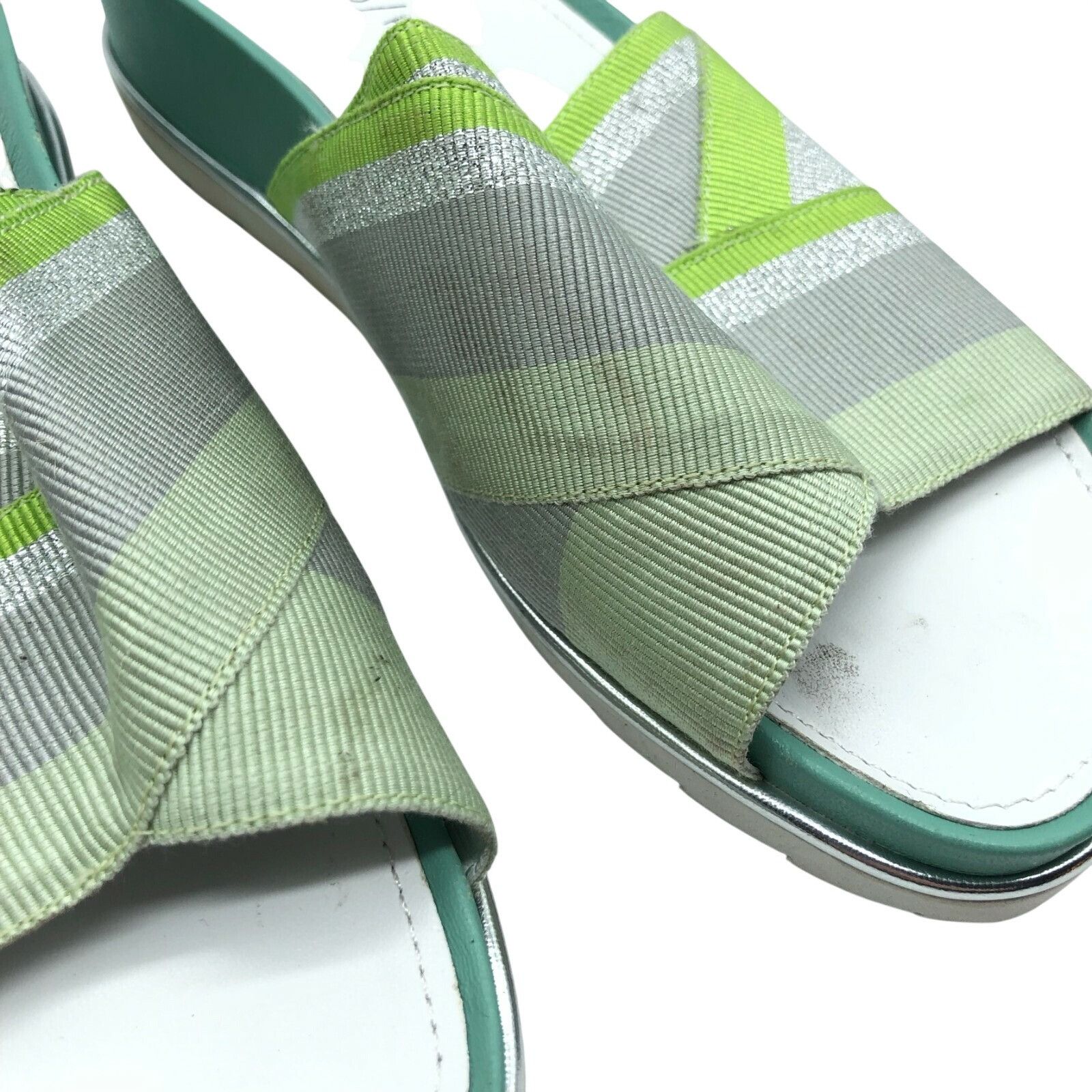 Donald Pliner Donald Pliner Womens Slide Sandals Slip On Fabric Striped Gr Size US 5 / IT 35 - 2 Thumbnail