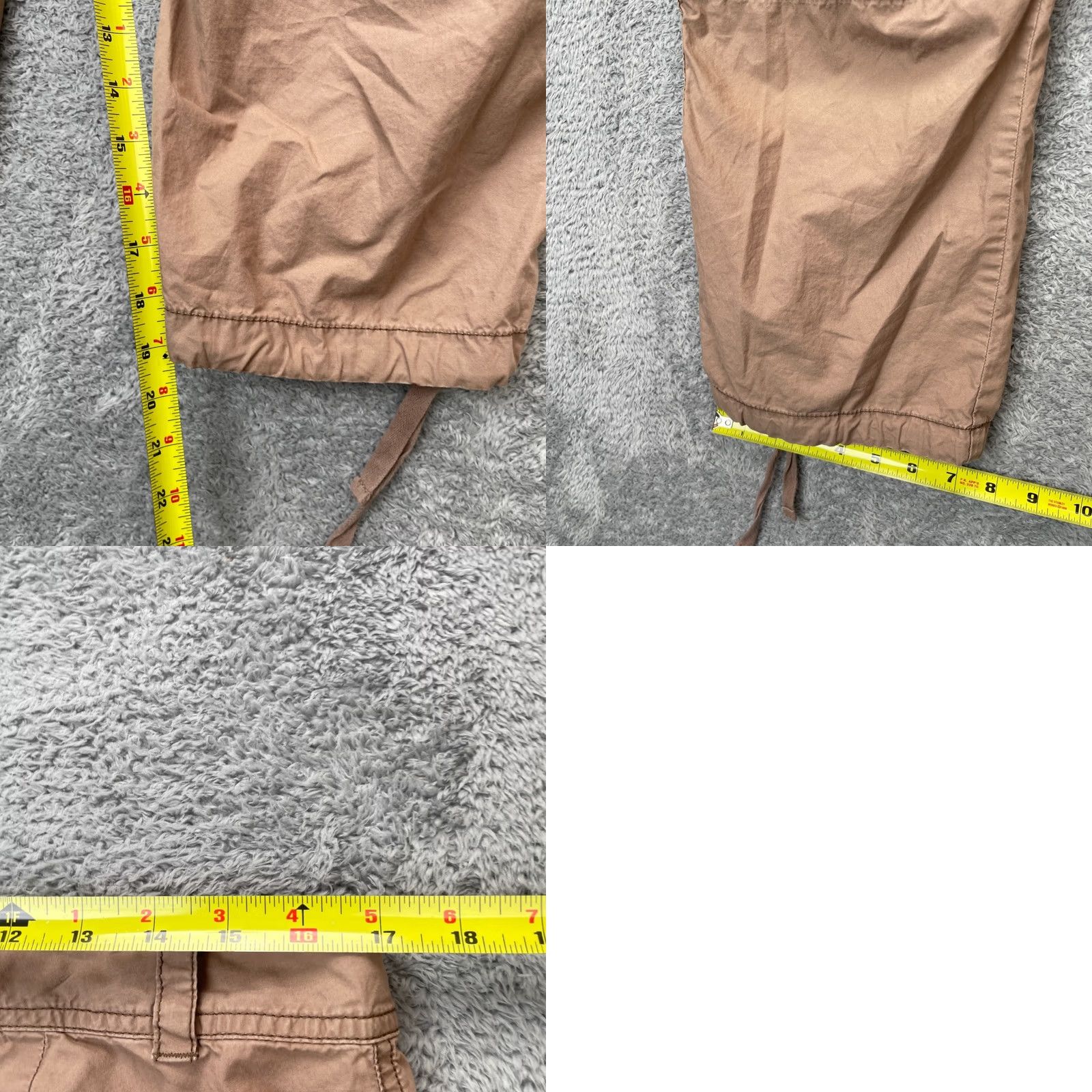 Ann Taylor Ann Taylor Pants Womens 10 Brown Capri Cargo Pockets Cotton Drawcord Hem Straight Inseam 20 in Casual Workwear Beach City Preppy Womens Size 32" / US 10 / IT 46 - 8 Thumbnail