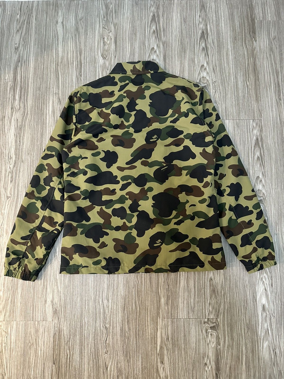 Bape Bape green camo coach jacket Size US M / EU 48-50 / 2 - 2 Thumbnail