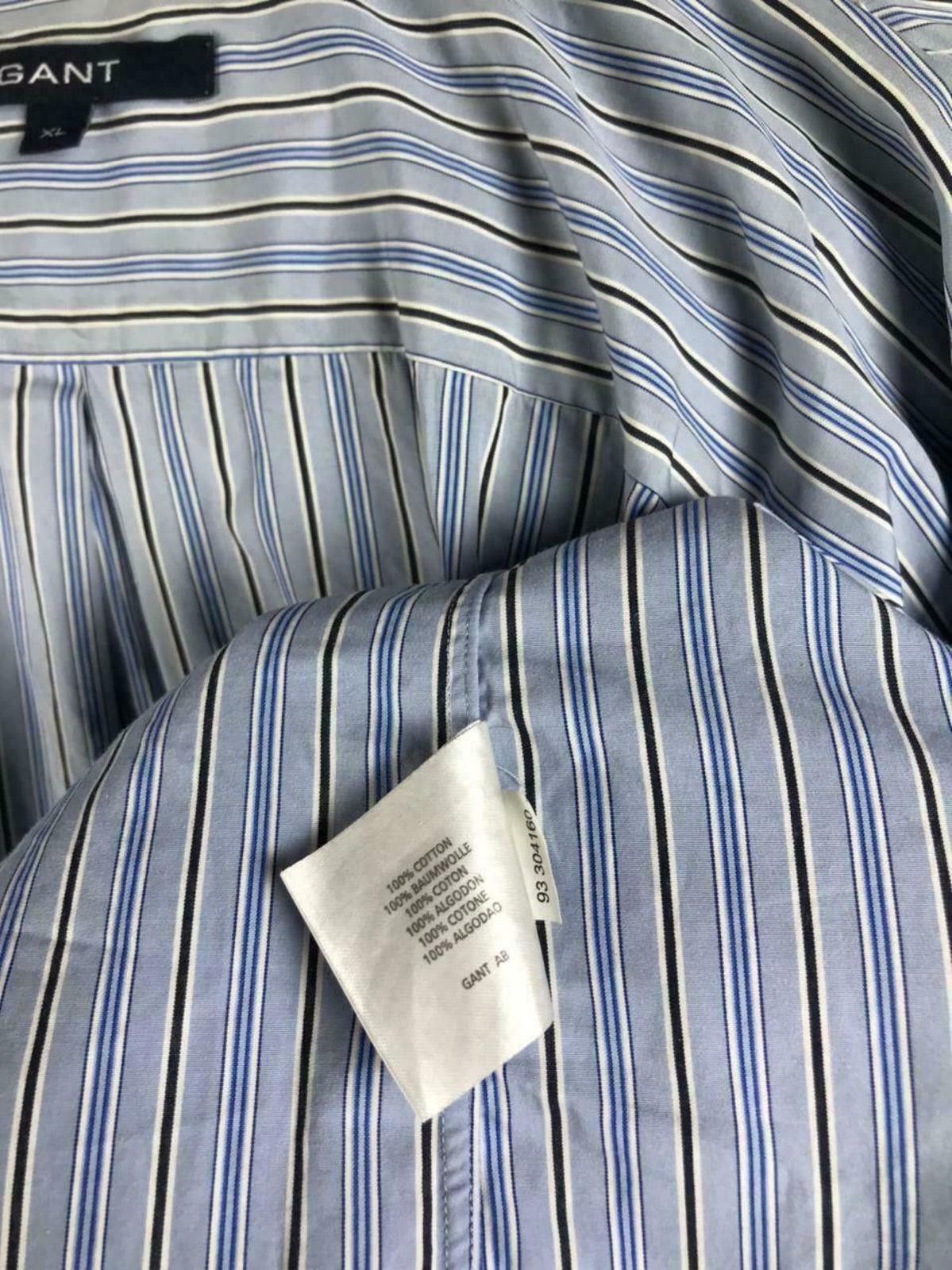 Gant Men Gant Mercer Poplin Blue Striped Oxford Shirt Size XL Size US XL / EU 56 / 4 - 11 Thumbnail