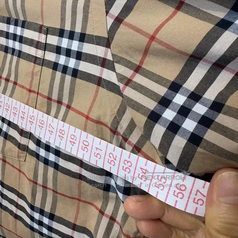 Burberry Burberry Summer Khaki Striped Long Sleeve Shirt. Size US L / EU 52-54 / 3 - 7 Thumbnail