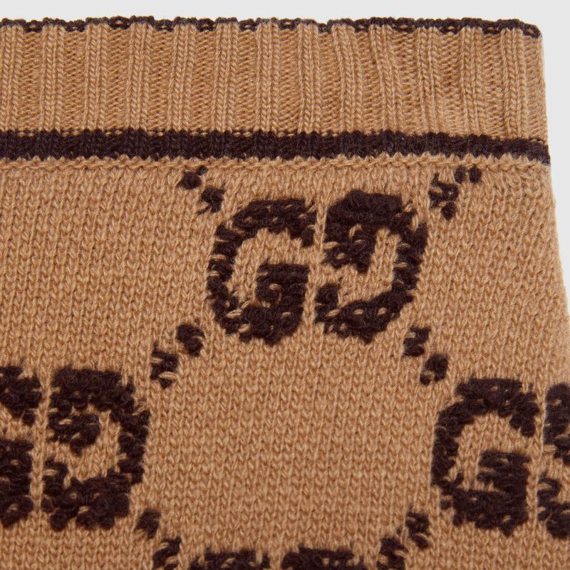 Gucci o1la5ras0526 GG Wool Bouclé Jacquard Skirt in Camel Size 30" / US 8 / IT 44 - 6 Thumbnail