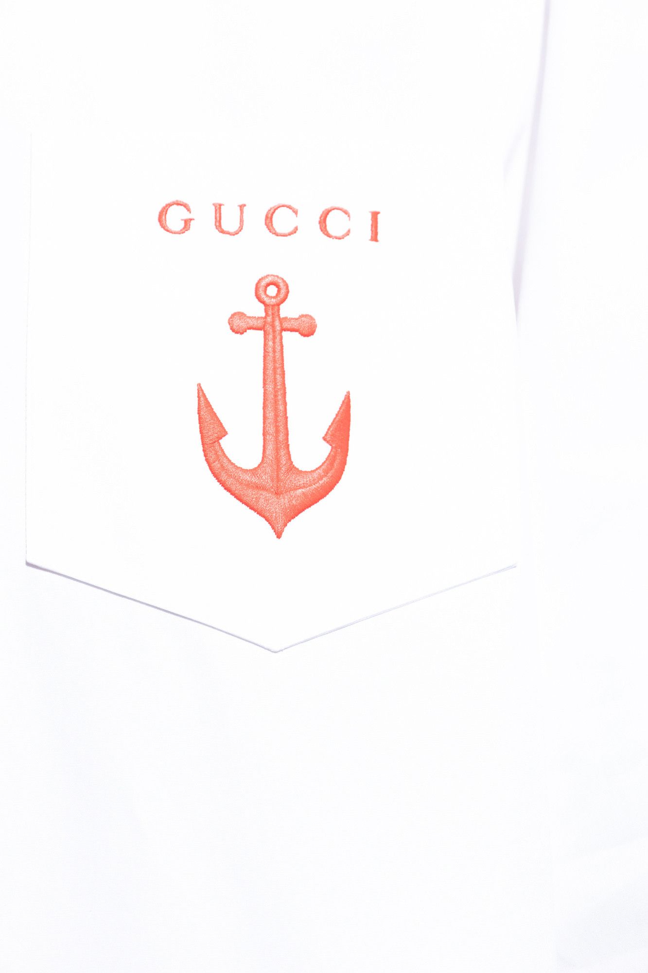 Gucci o1la5ras0426 Cotton Poplin Shirt With Embroidered in White Size US XL / EU 56 / 4 - 3 Thumbnail