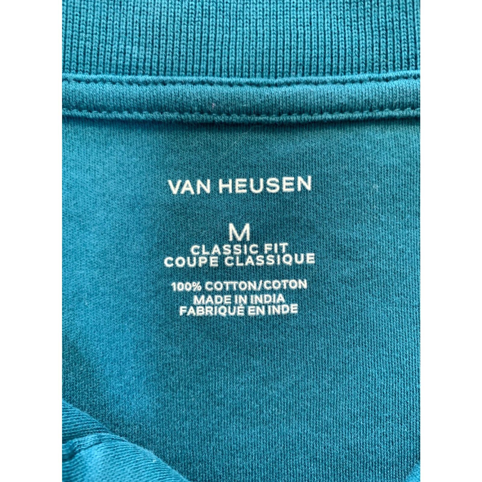 Van Heusen Van Heusen Shirt Men Medium M Blue Short Sleeve Dress Shirt Cotton Regular Vintage: No Size US M / EU 48-50 / 2 - 2 Thumbnail