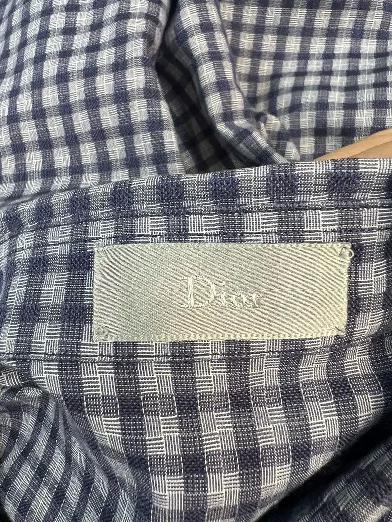 Dior Dior Size 39 Plaid little bee embroidered short-sleeved pla Size US XXS / EU 40 - 4 Thumbnail