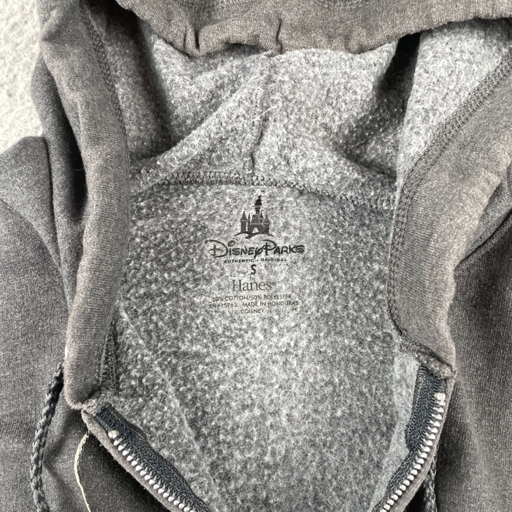 Hanes Disney Hanes Men’s Small Zip Up Hoodie Mickey Mouse Graphic Gray S Size US S / EU 44-46 / 1 - 7 Thumbnail