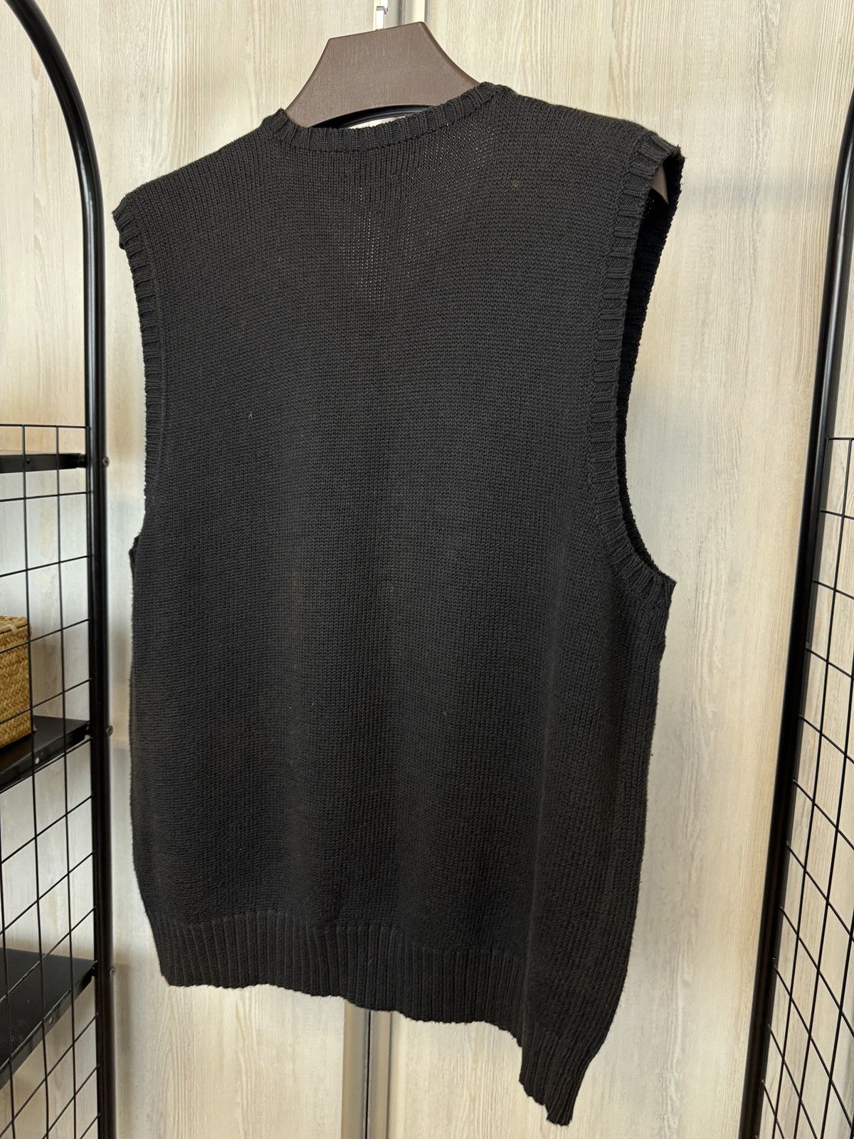 Polo Ralph Lauren Polo Ralph Lauren vintage black faded cotton knitted vest Size US XL / EU 56 / 4 - 6 Thumbnail
