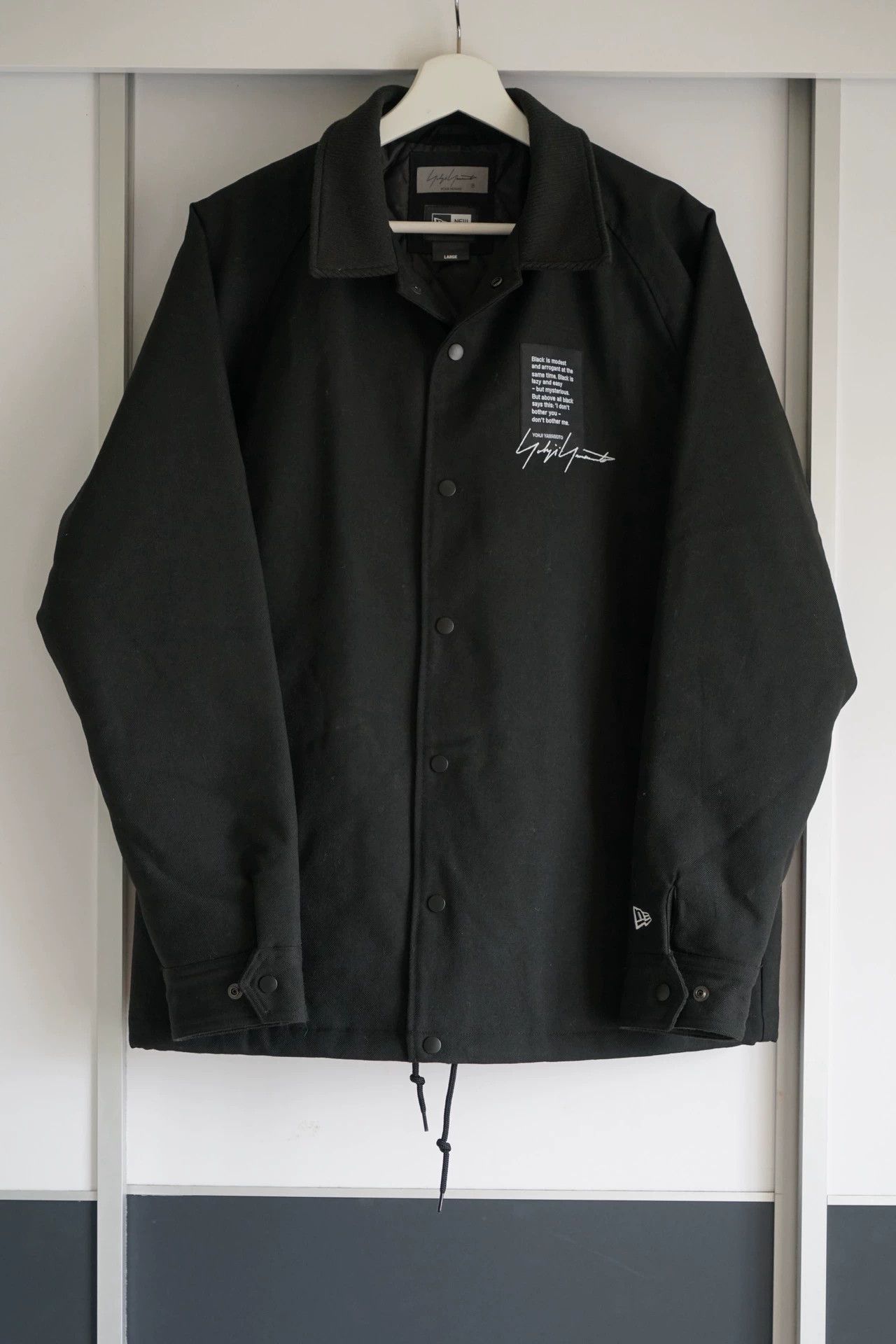 Yohji Yamamoto Yohji Yamamoto 22AW New Era Slogan Wool Coach Jkt Size US L / EU 52-54 / 3 - 2 Thumbnail