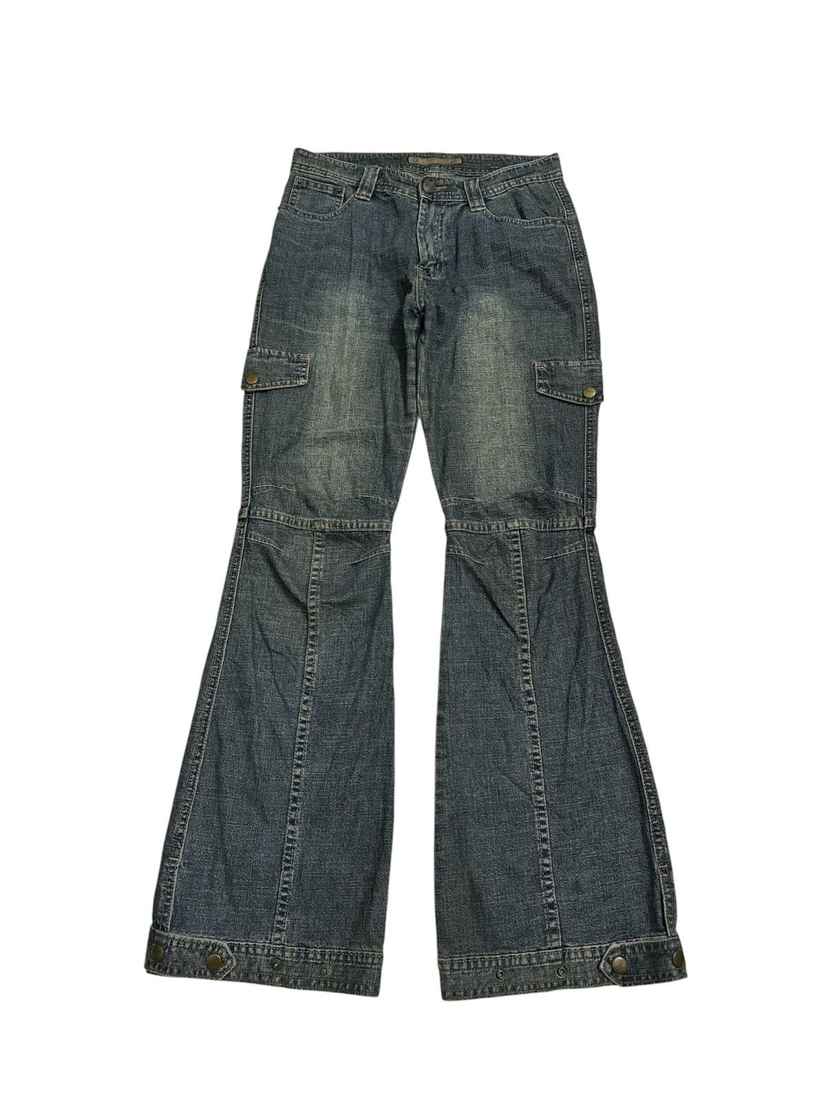 GOA 2000s Toco Toco Adjustable Button Washed Flare Lgb Goa Y2K Size US 28 / EU 44 - 1 Thumbnail