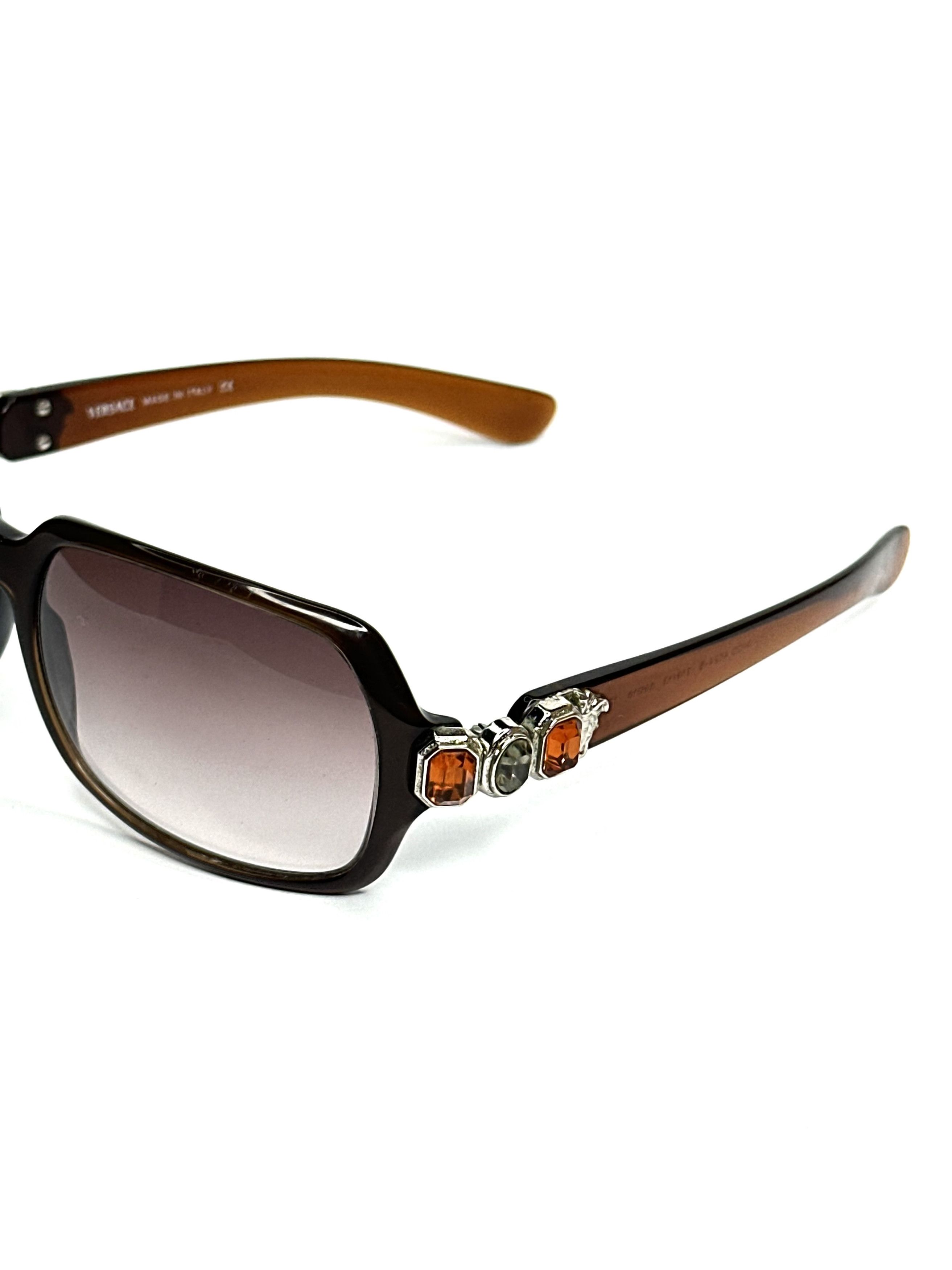 Versace Versace Big Stones Swarovski Square Rare Vintage Sunglasses Size ONE SIZE - 5 Thumbnail
