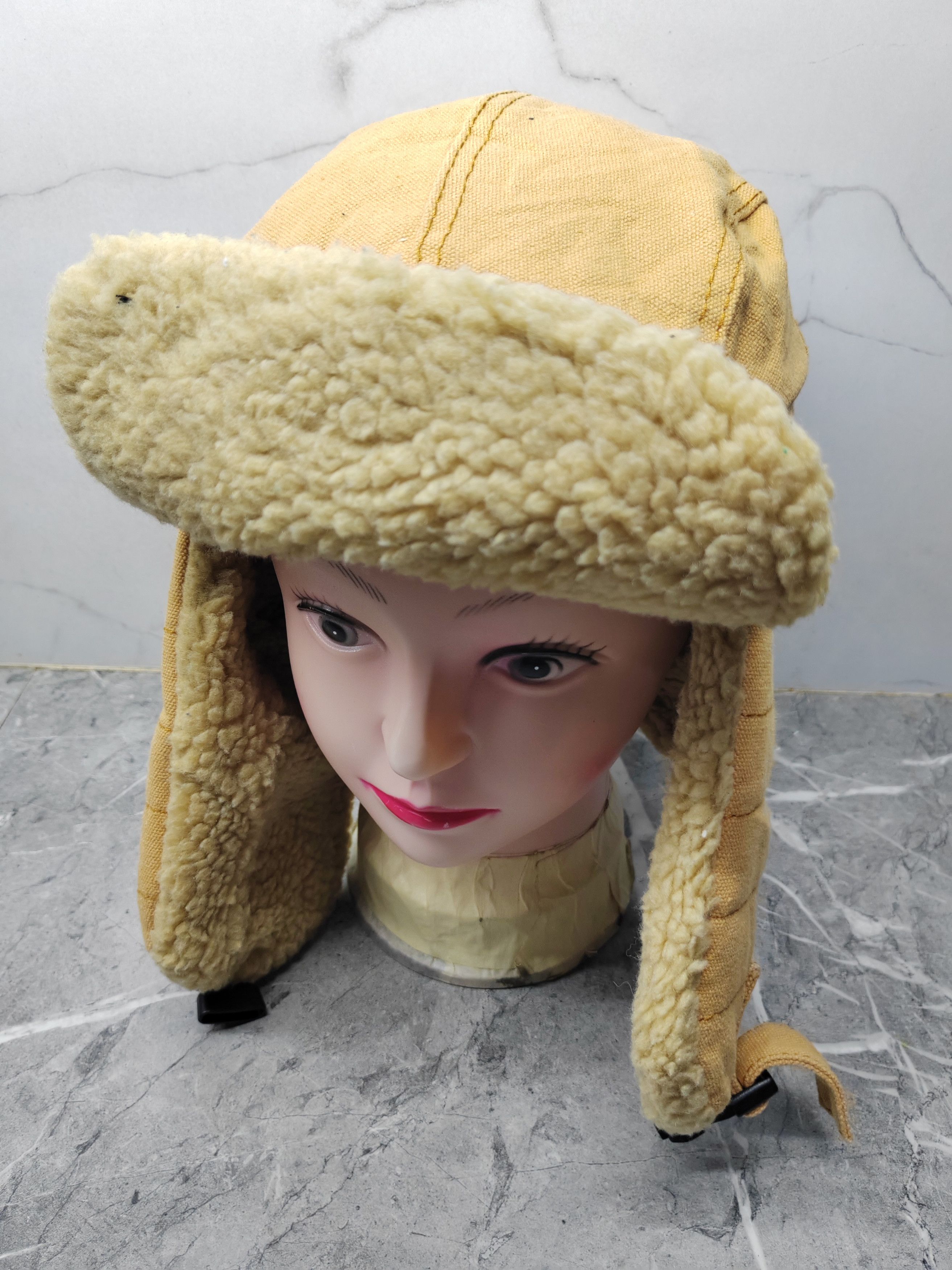 Japanese Brand Vintage Y2k Fleece Earflap Cap Hat Size ONE SIZE - 1 Thumbnail
