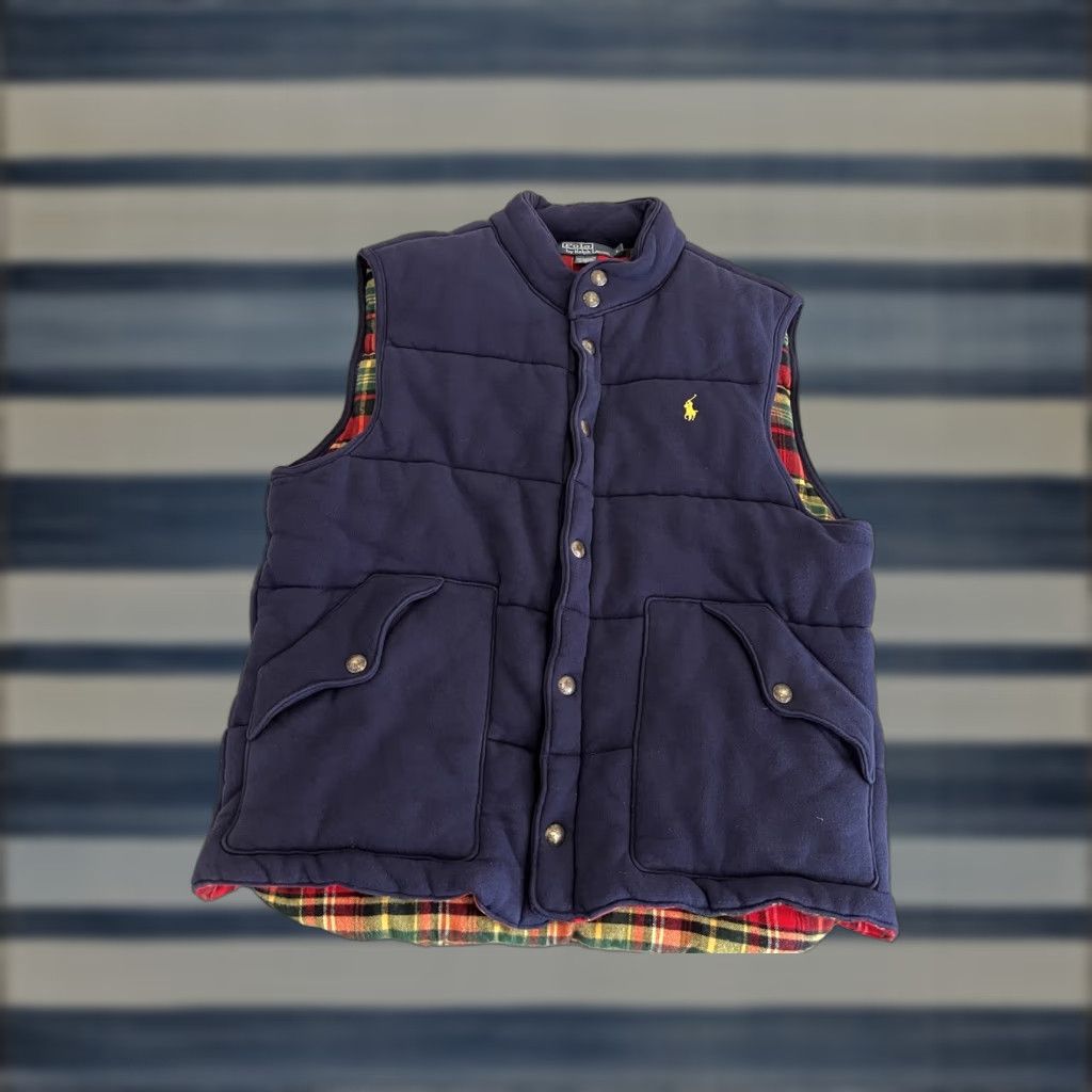 Polo Ralph Lauren Polo Ralph Lauren Vest Polo Quilted Blue Plaid Inside Mens Large Size L Polo Ralph Lauren Mens Quilted Vest Blue Size US L / EU 52-54 / 3 - 1 Thumbnail