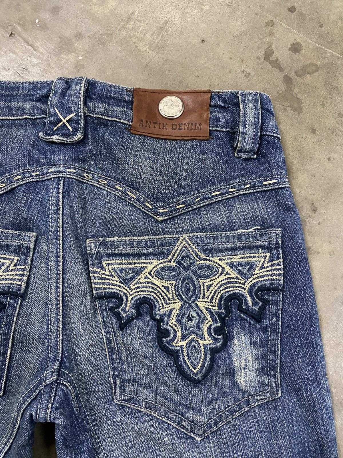 Antik Denim Flare Jeans Antik Denim Low Rise Made in Usa @308 Size US 27 - 4 Thumbnail