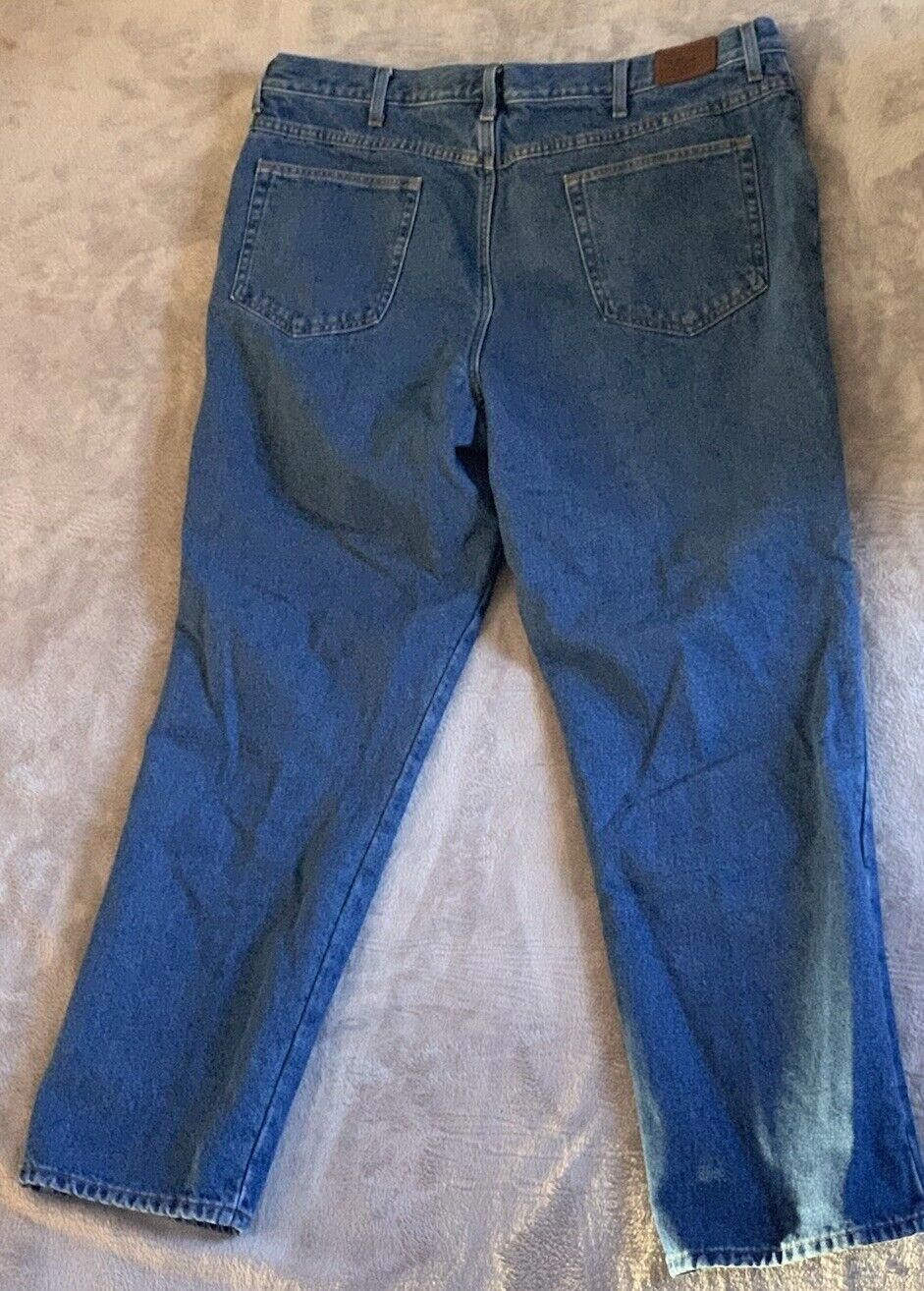 L.L. Bean LL Bean Men's Flannel-Lined Denim Blue Jeans Classic Fit Size US 42 / EU 58 - 2 Thumbnail