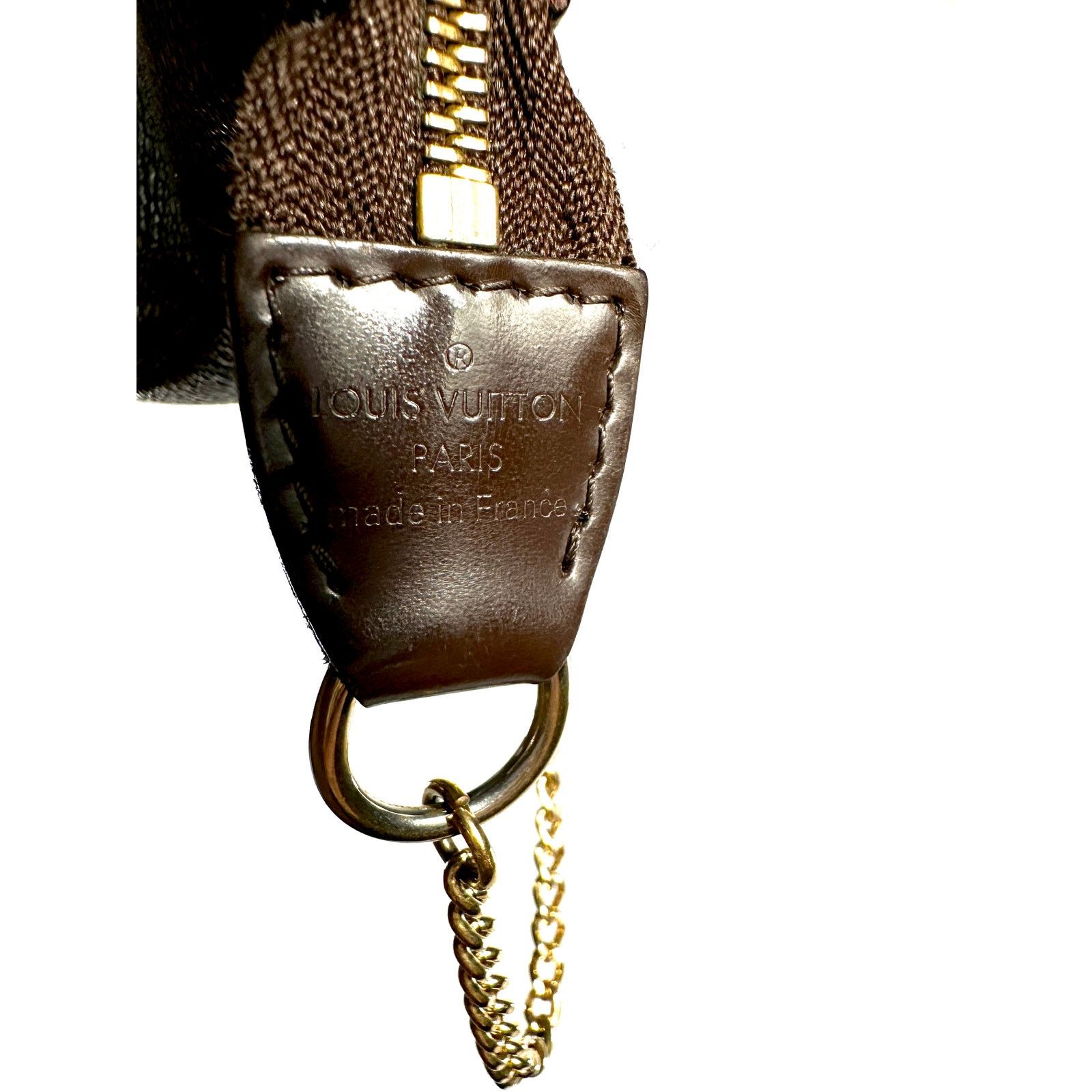 Louis Vuitton LOUIS VUITTON Damier Ebene Mini Pochette Accessories Bag Size ONE SIZE - 12 Thumbnail