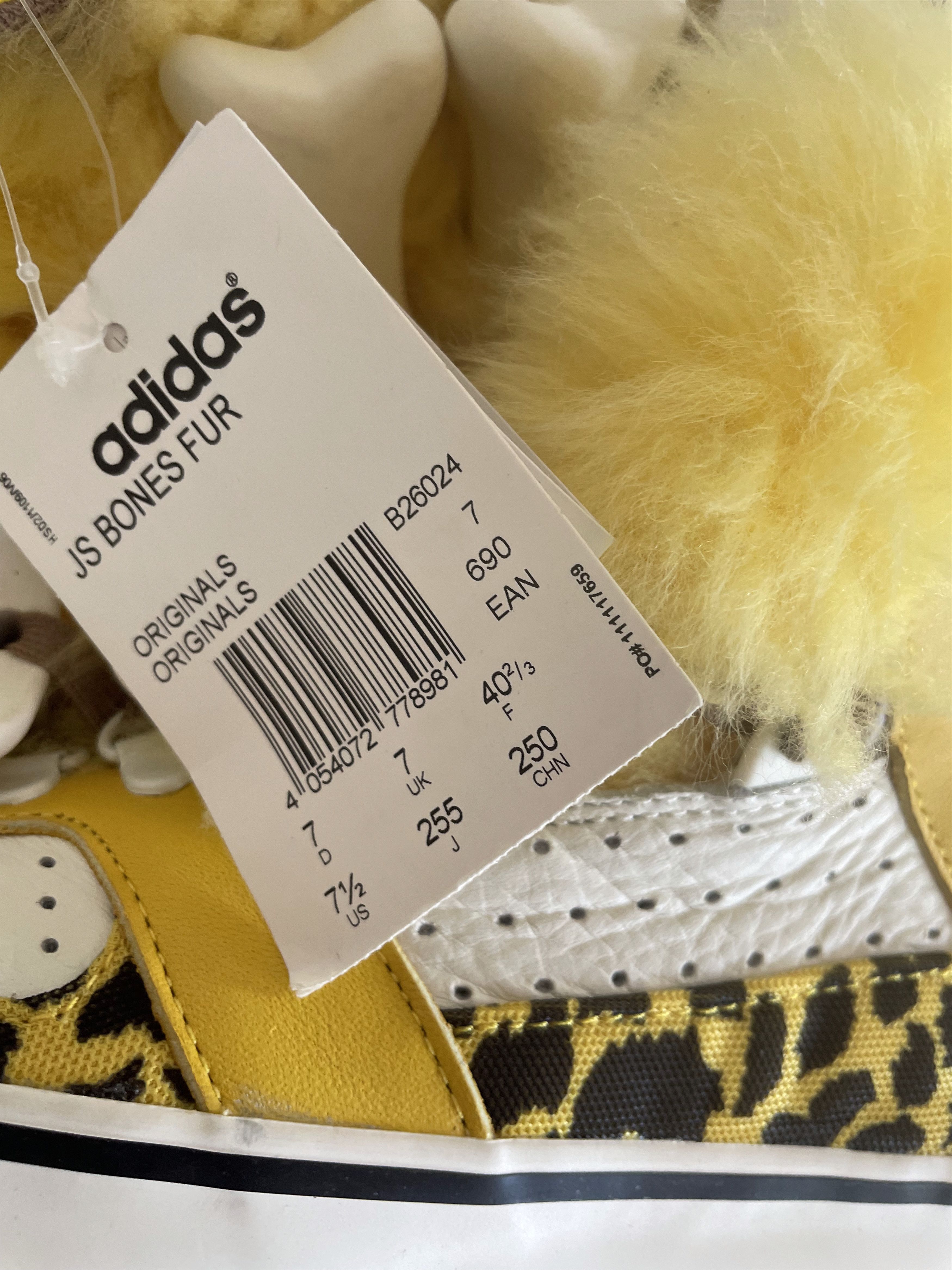 Adidas × Jeremy Scott JS Bones Fur Sneakers Size US 7.5 / EU 40-41 - 16 Thumbnail