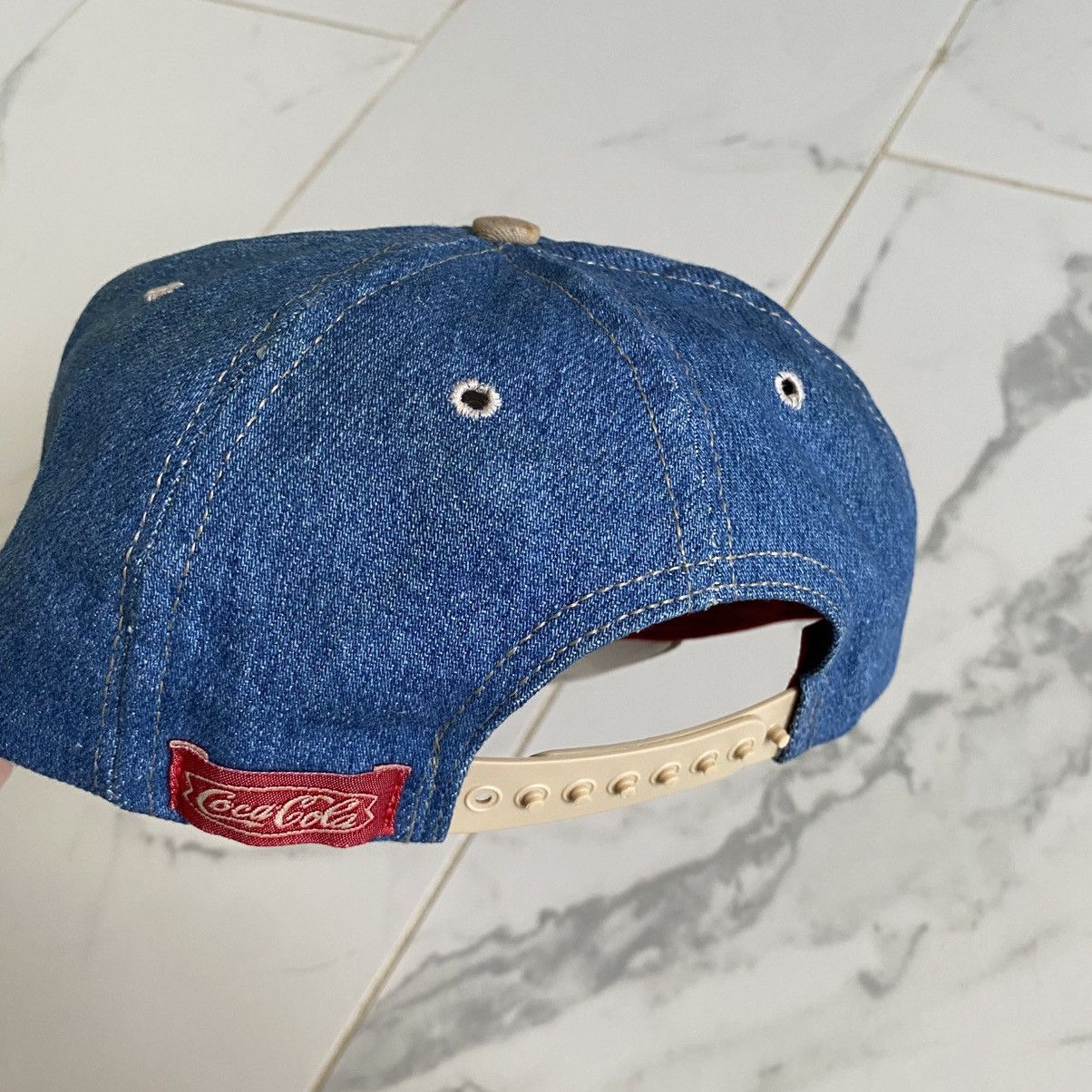 Coca Cola × Vintage Vintage 1990s 90s Coca Cola Denim SnapBack Hat Always Coke Size ONE SIZE - 3 Thumbnail