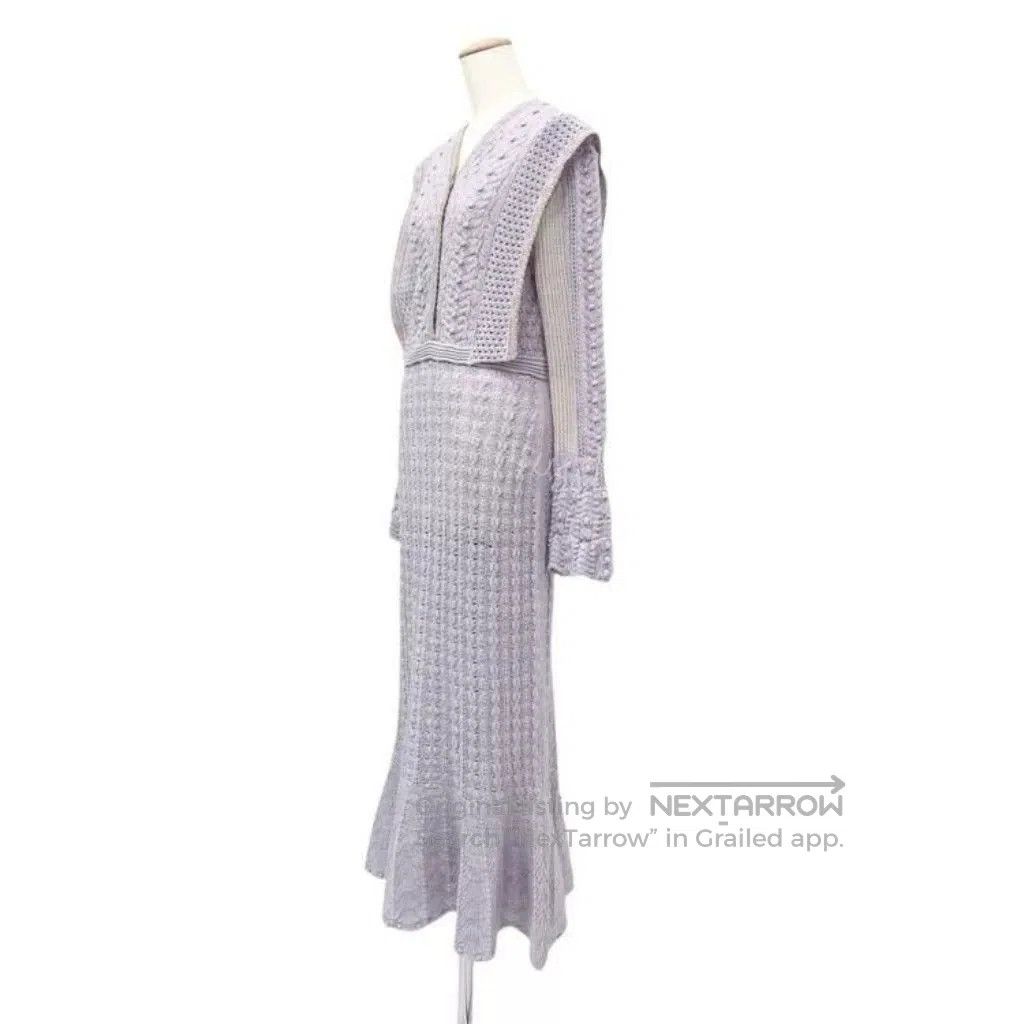 Other Purple Lace Knit Dress by Mame Kurogouchi. Size L / US 10 / IT 46 - 4 Thumbnail