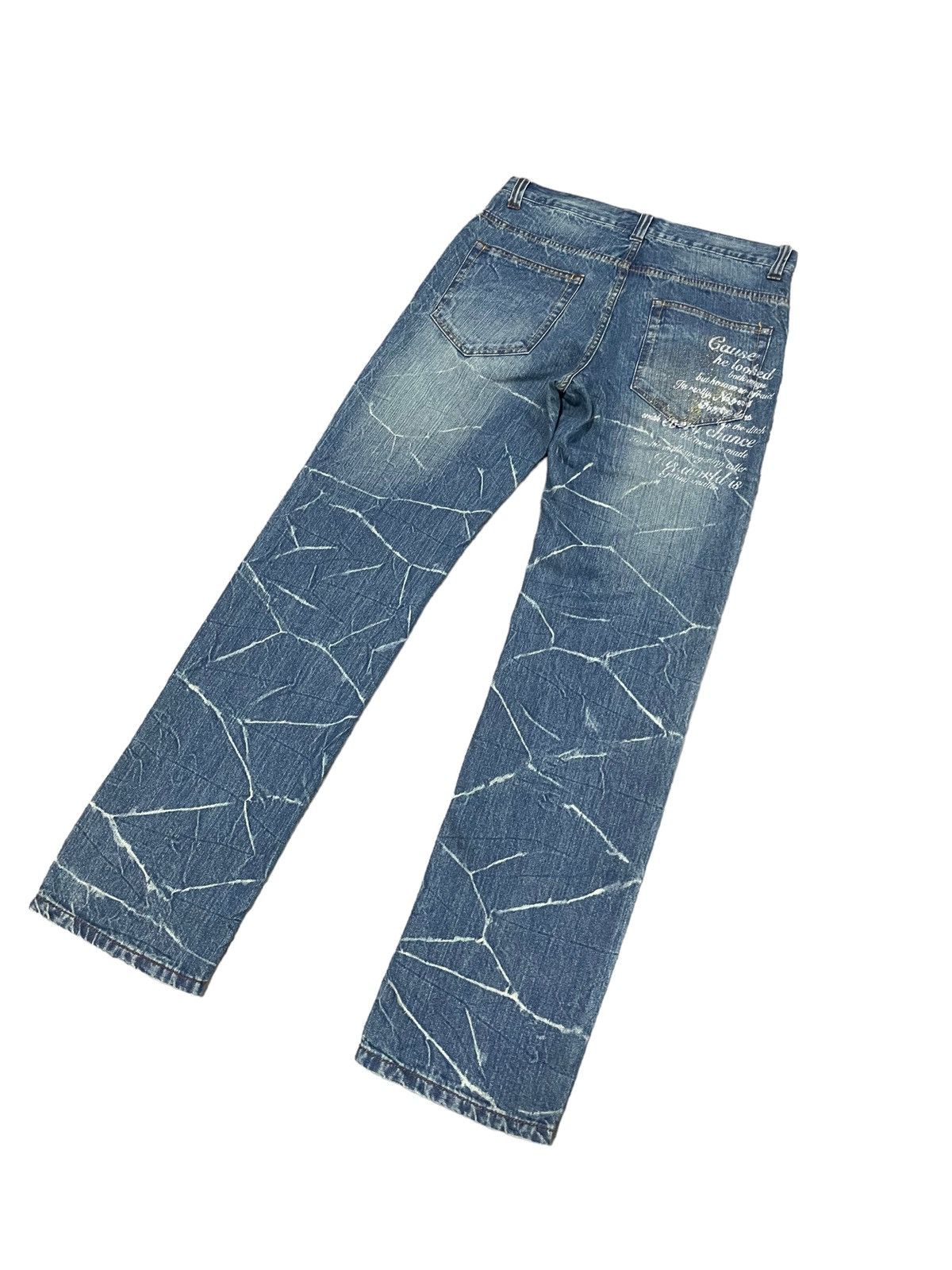 Japanese Brand × Vintage Rare ! Vintage Nylaus Clothing Distressed Flared Jeans Size US 31 - 5 Thumbnail