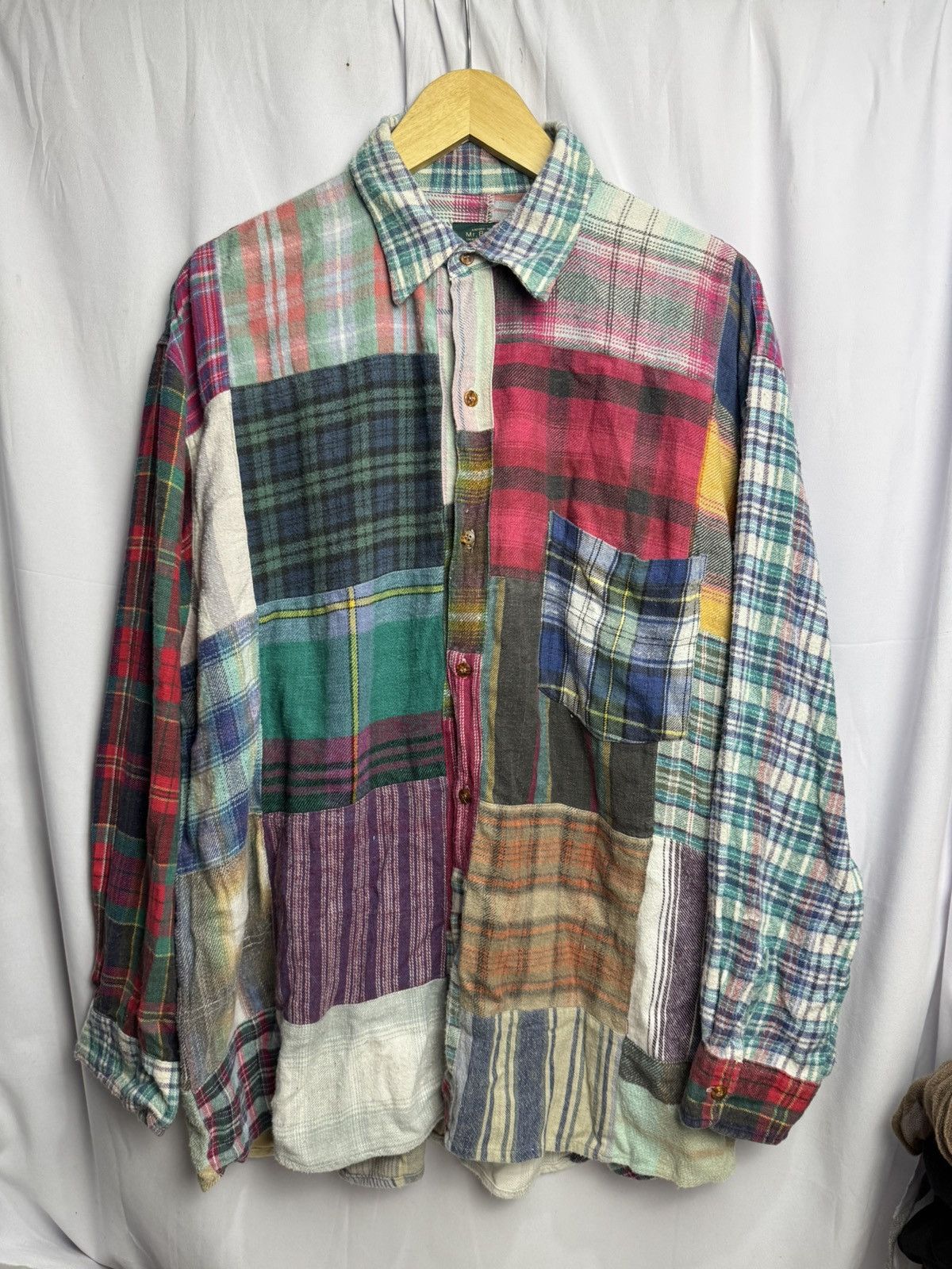 20471120 × Beauty Beast × Japanese Brand Japanese Patchwork Bogey Button Shirt Size US XL / EU 56 / 4 - 1 Thumbnail