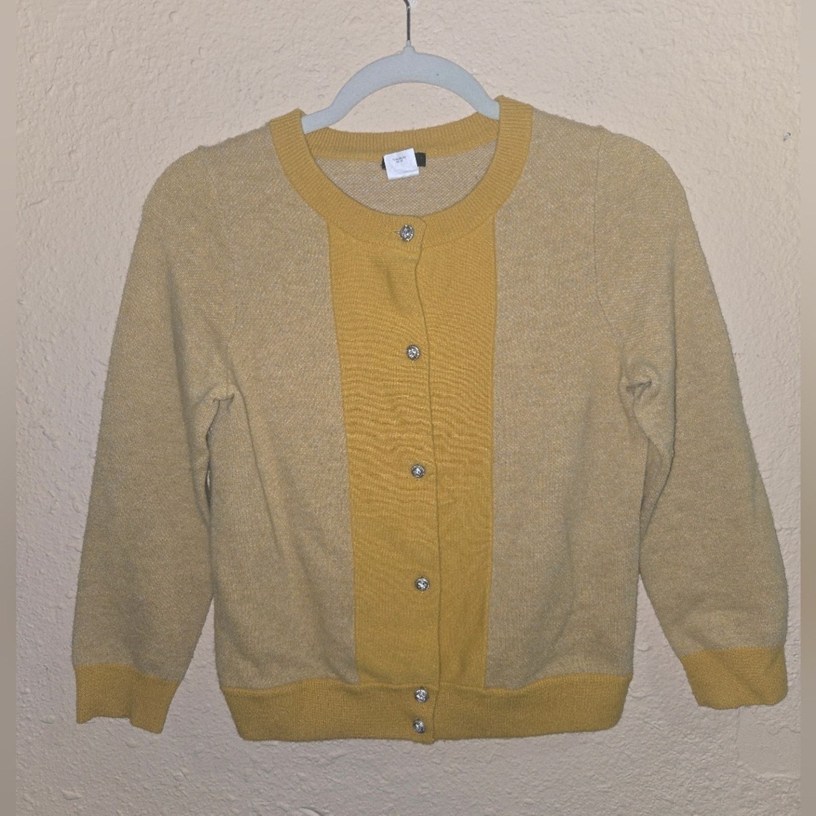 J.Crew J. Crew Wool Cashmere Blend Cardigan in Mustard Yellow, S Size S / US 4 / IT 40 - 1 Thumbnail