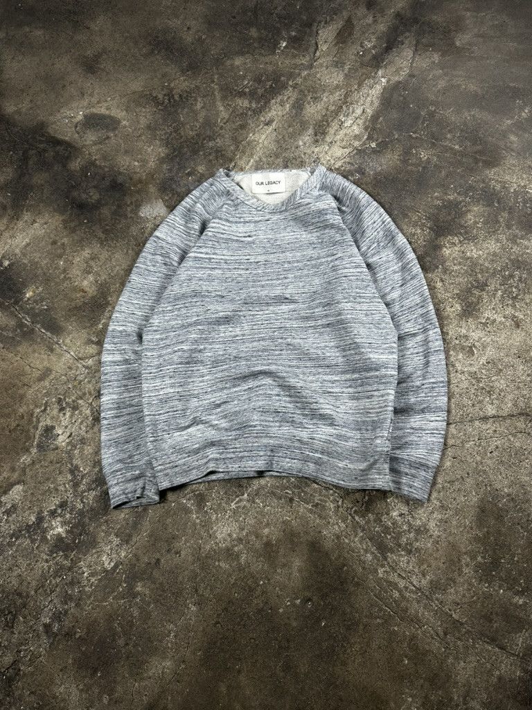 Our Legacy Our Legacy Basic Blank Blue Grey Melange Boxy Crewneck Size US M / EU 48-50 / 2 - 1 Thumbnail