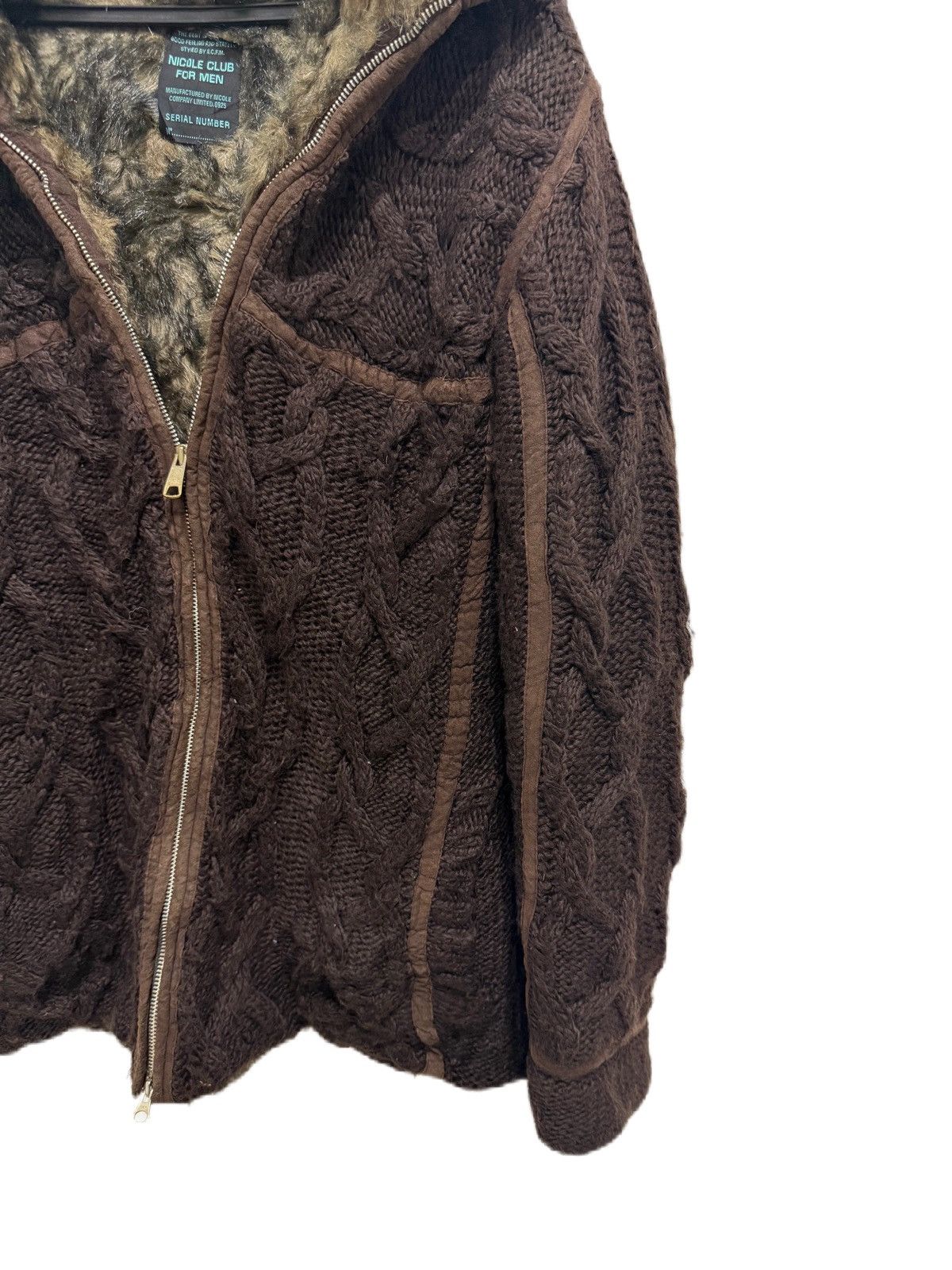 Nicole Club CABLE KNIT WITH FUR INNER NICOLE CLUB KAPITAL STYLE Size US M / EU 48-50 / 2 - 2 Thumbnail