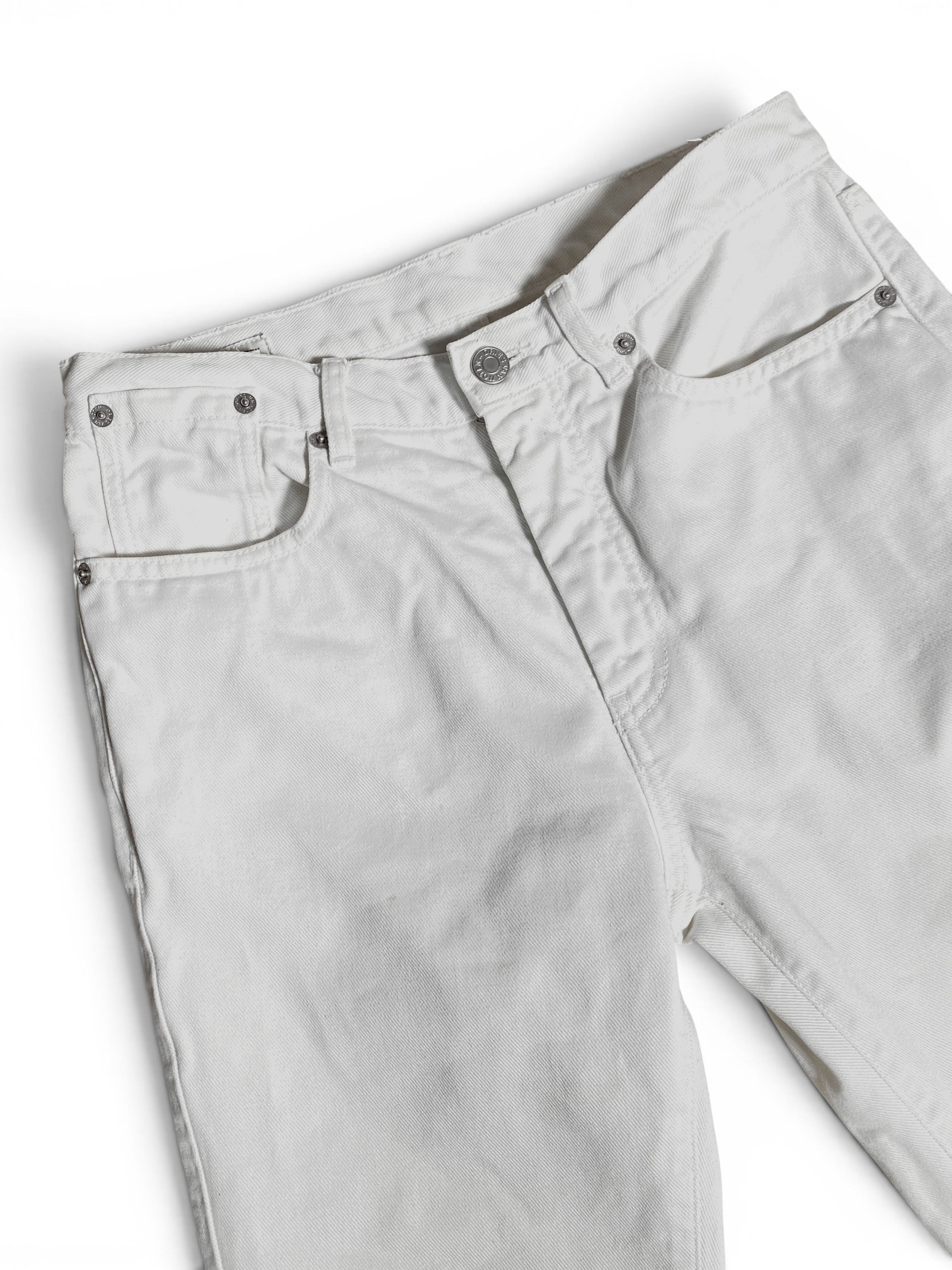 Dries Van Noten Dries Van Noten White Slim Straight Designer Denim Jeans Size 26" / US 2 / IT 38 - 5 Thumbnail