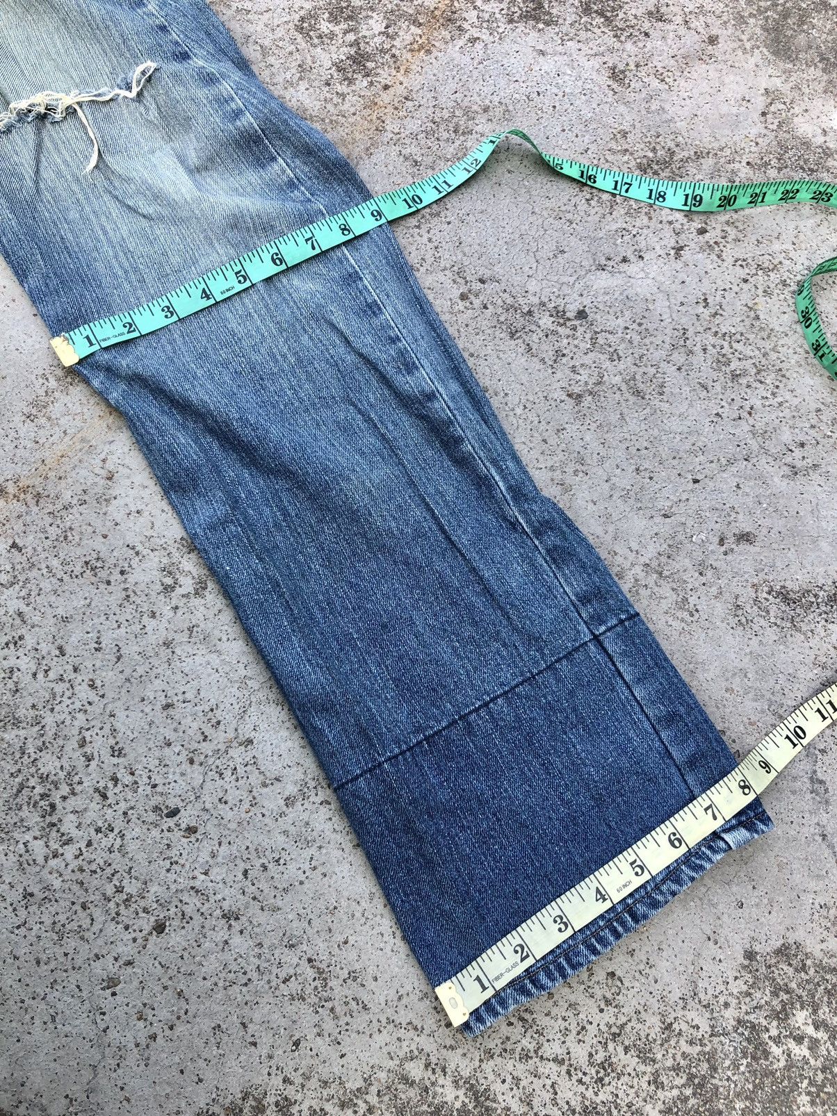 Vintage DOUBLE WAIST DISTRESSED DENIM BY MEMORY SPECIAL Size US 32 / EU 48 - 9 Thumbnail
