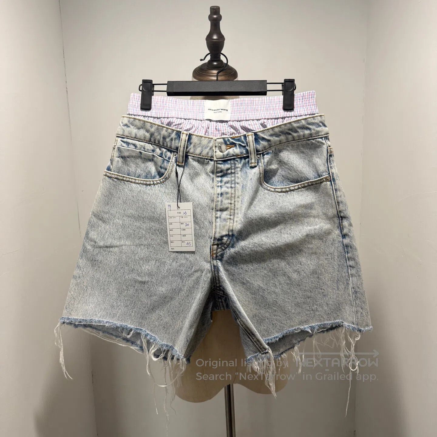 Alexander Wang Alexander Wang Fake Two-Piece Denim Shorts| Size US 28 / EU 44 - 1 Thumbnail