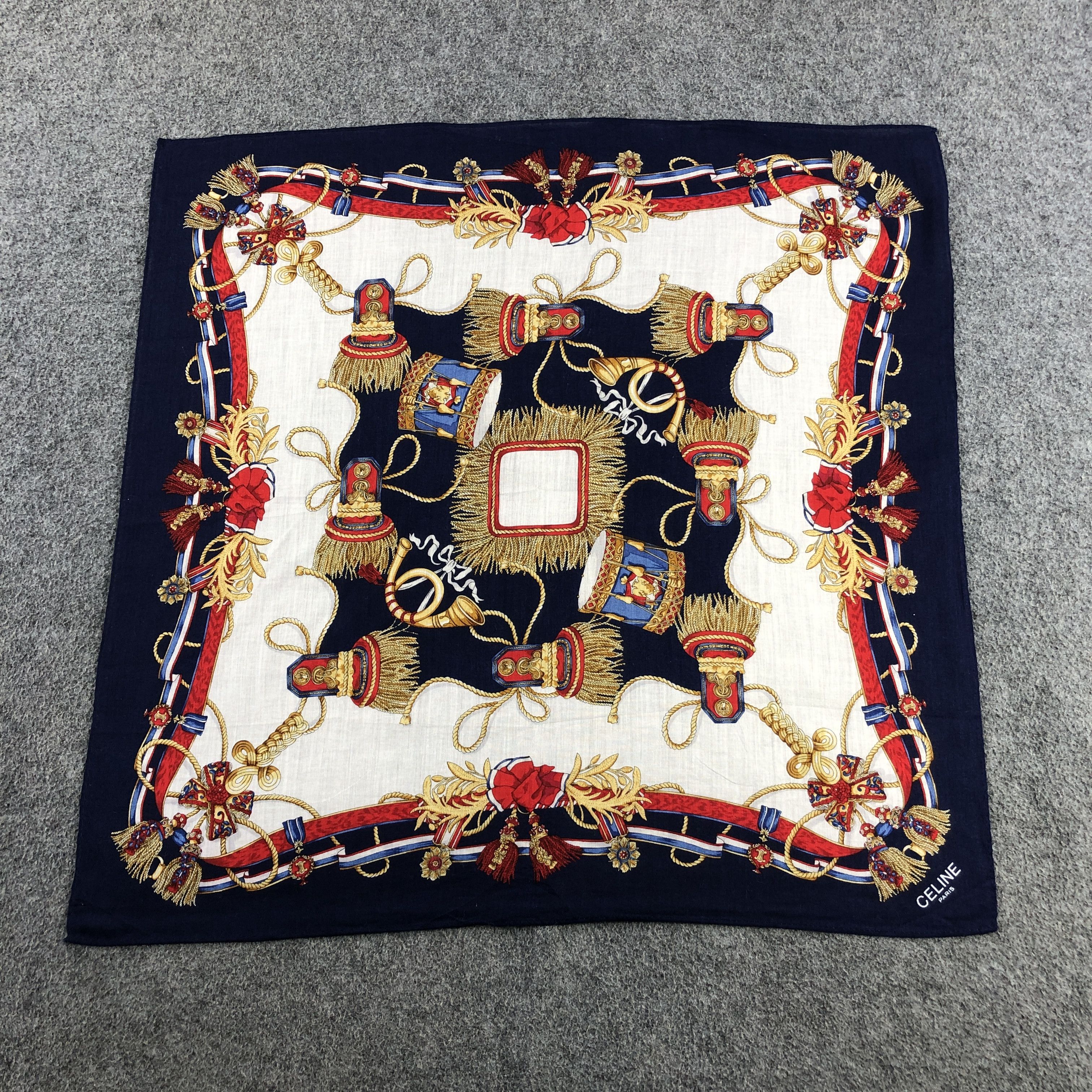 Vintage CeLIne Chains Handkerchief Neckerchief Bandana H2720 Size ONE SIZE - 2 Thumbnail