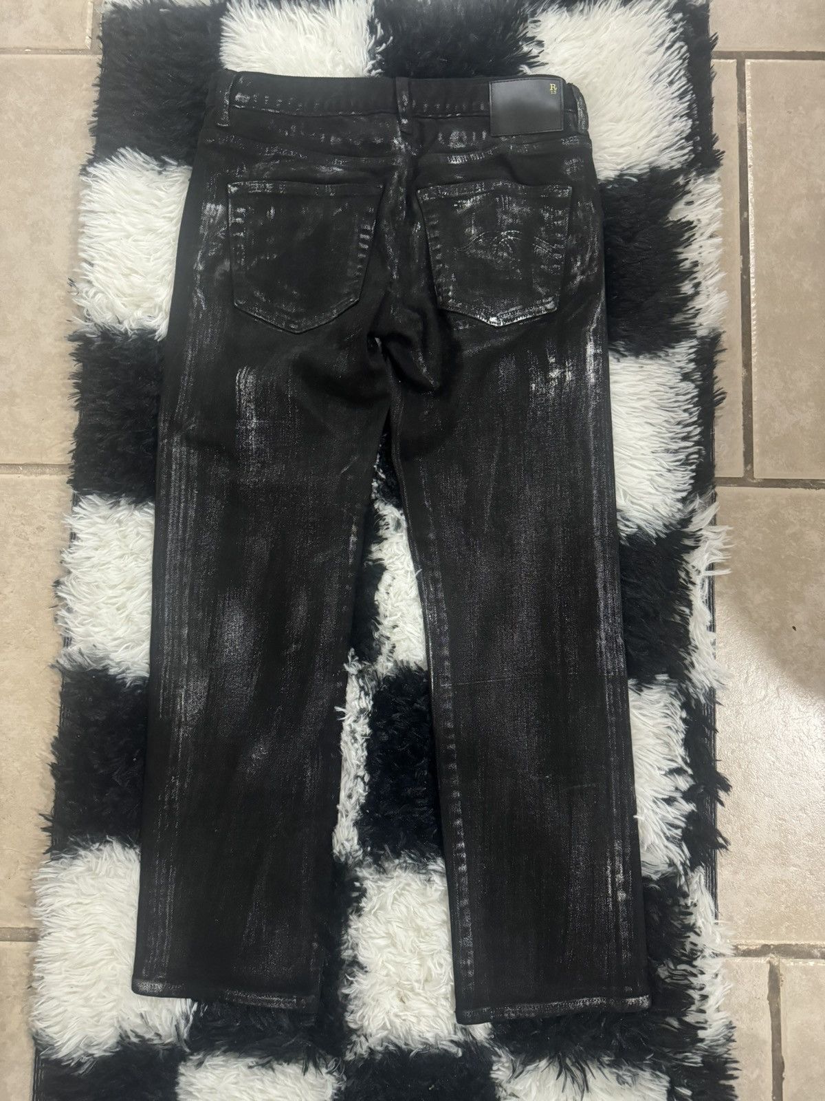 R13 Boy Straight Stone Stretch Bedford Size 25" / US 0 / IT 36 - 2 Thumbnail