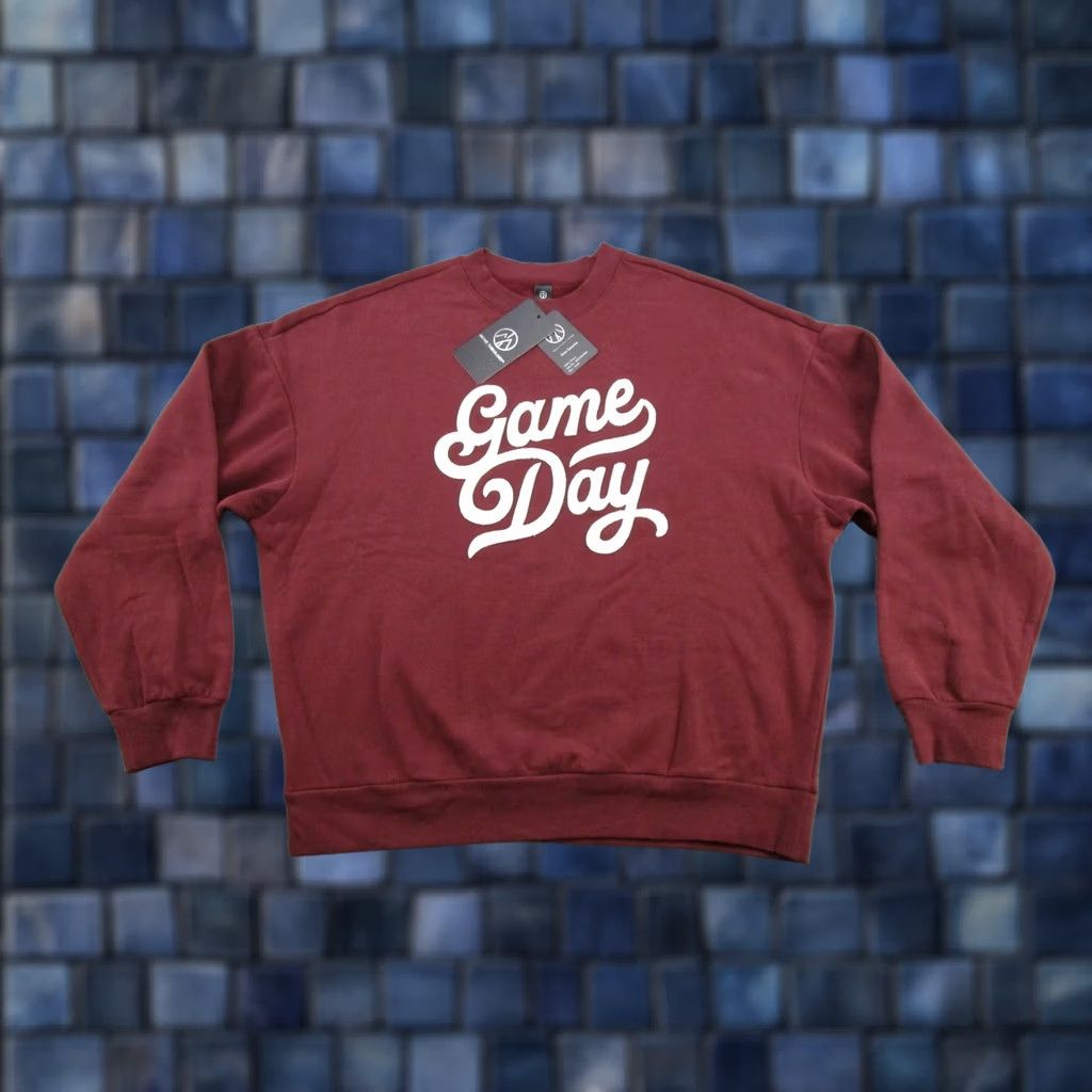 Spell Move Theology Sweatshirt Women’s Size S Burgundy Red Fleece Oversized Pullover Crew Neck Winter Fall Classic Activewear Mens Size S / US 4 / IT 40 - 1 Thumbnail