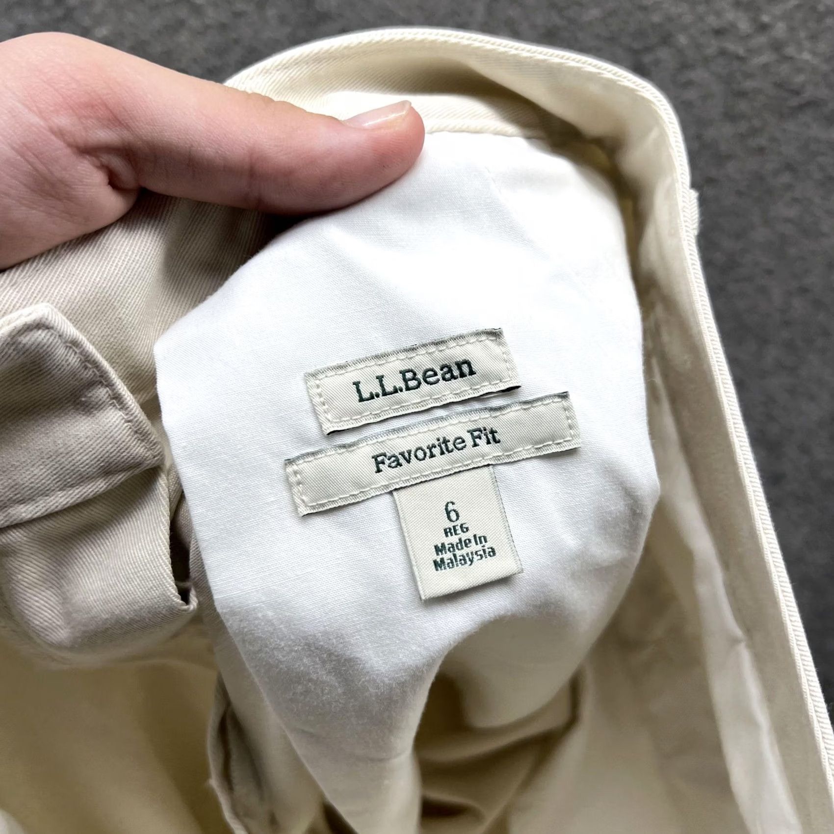 Vintage L.L.Bean Pants Womens 6 Khaki Favorite Fit Chino Straight Leg Cotton Casual Size 28" / US 6 / IT 42 - 5 Thumbnail