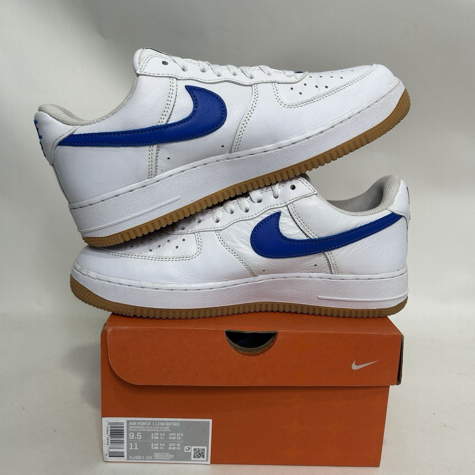 Nike Nike Air Force 1 Low Retro Color Of Month “White Royal Blue” Size US 9.5 / EU 42-43 - 3 Thumbnail