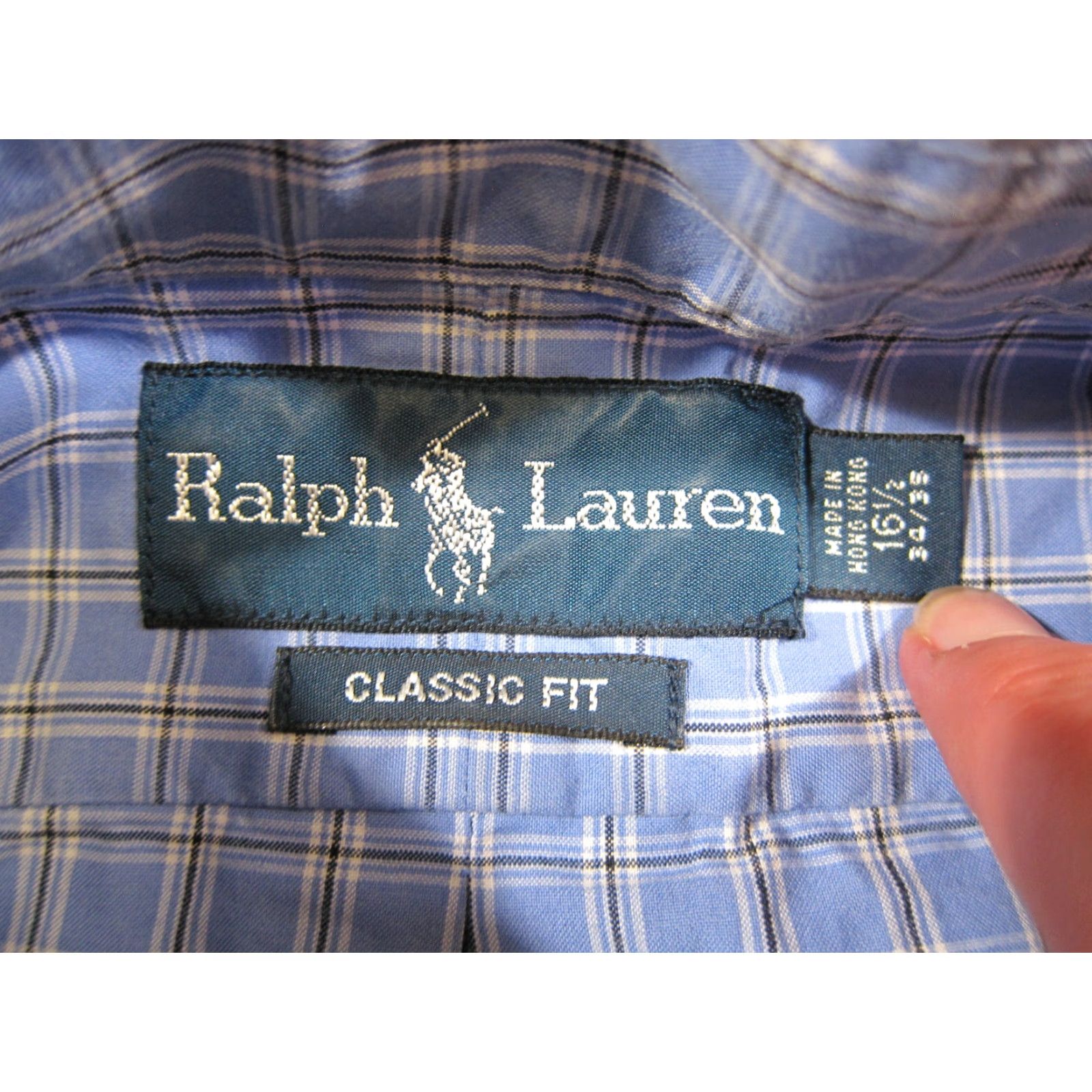Ralph Lauren Ralph Lauren Classic Fit Cotton Blue Plaid Long Sleeve Button Down Shirt Men L Size US L / EU 52-54 / 3 - 3 Thumbnail
