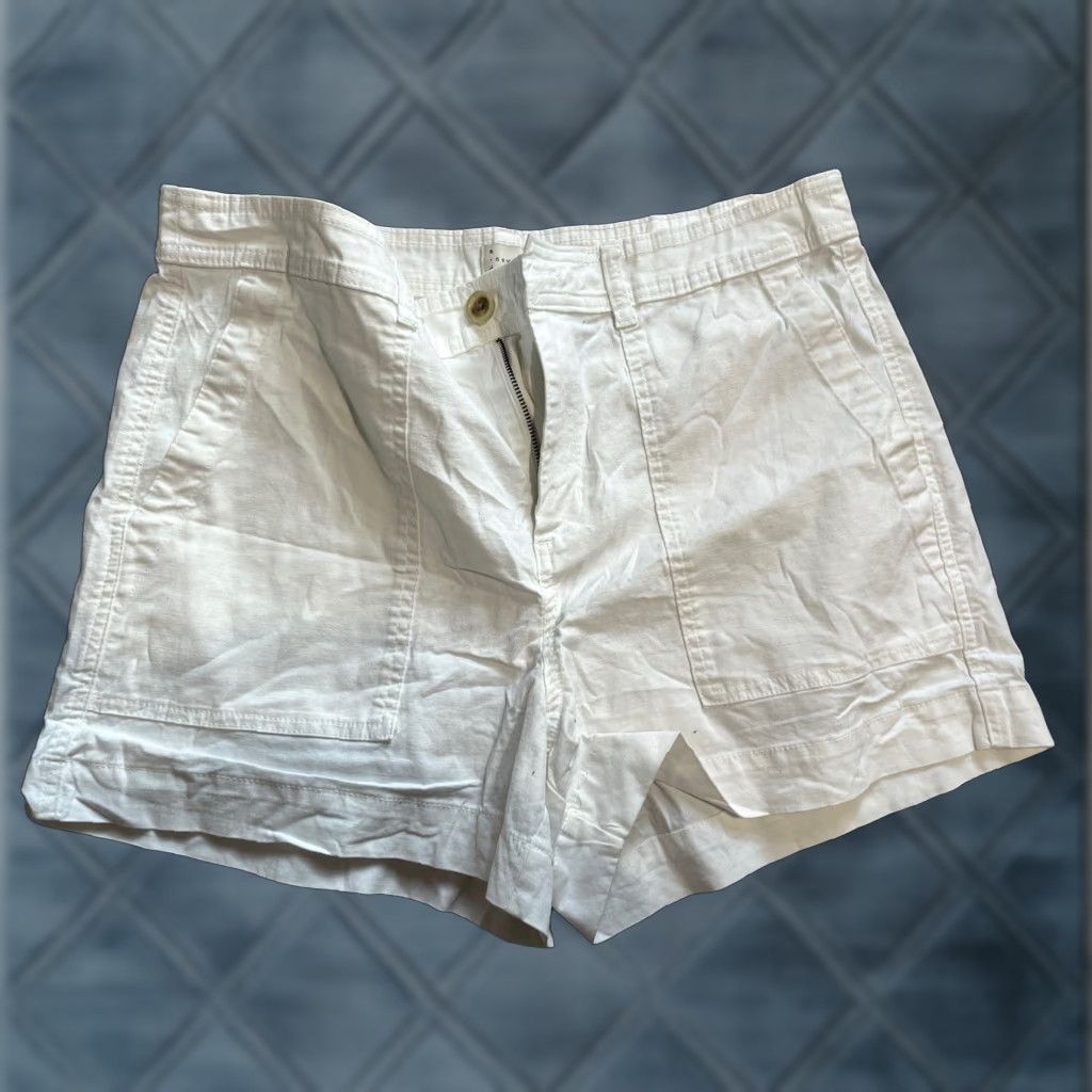 Vintage A New Day Shorts Womens Size 16 Stretch White Pockets 3.5" Inch Casual Everyday Size 36" / US 14 / IT 50 - 1 Thumbnail