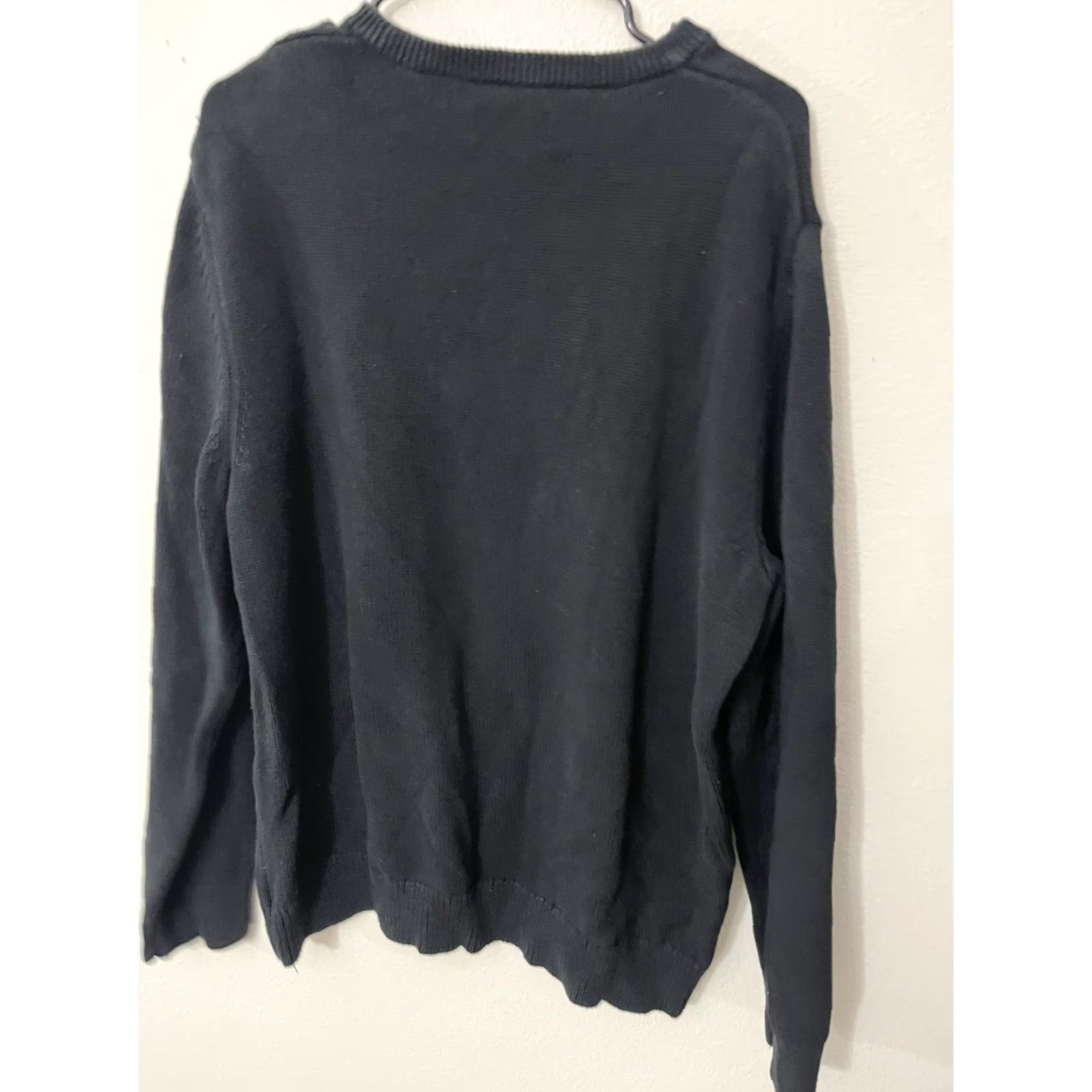 Chaps VINTAGE Chaps Ralph Lauren Long Sleeve Crew Neck Sweater XL Black 100% Cotton Heavyweight Logo Embroidered Mens Regular Knit Crewneck Sweater Size US XL / EU 56 / 4 - 4 Thumbnail