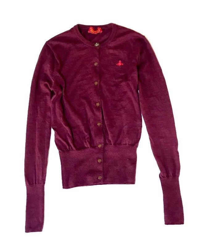 Vivienne Westwood Vivienne Westwood Planet Embroidered Brick Red Knitted Car Size L / US 10 / IT 46 - 1 Thumbnail